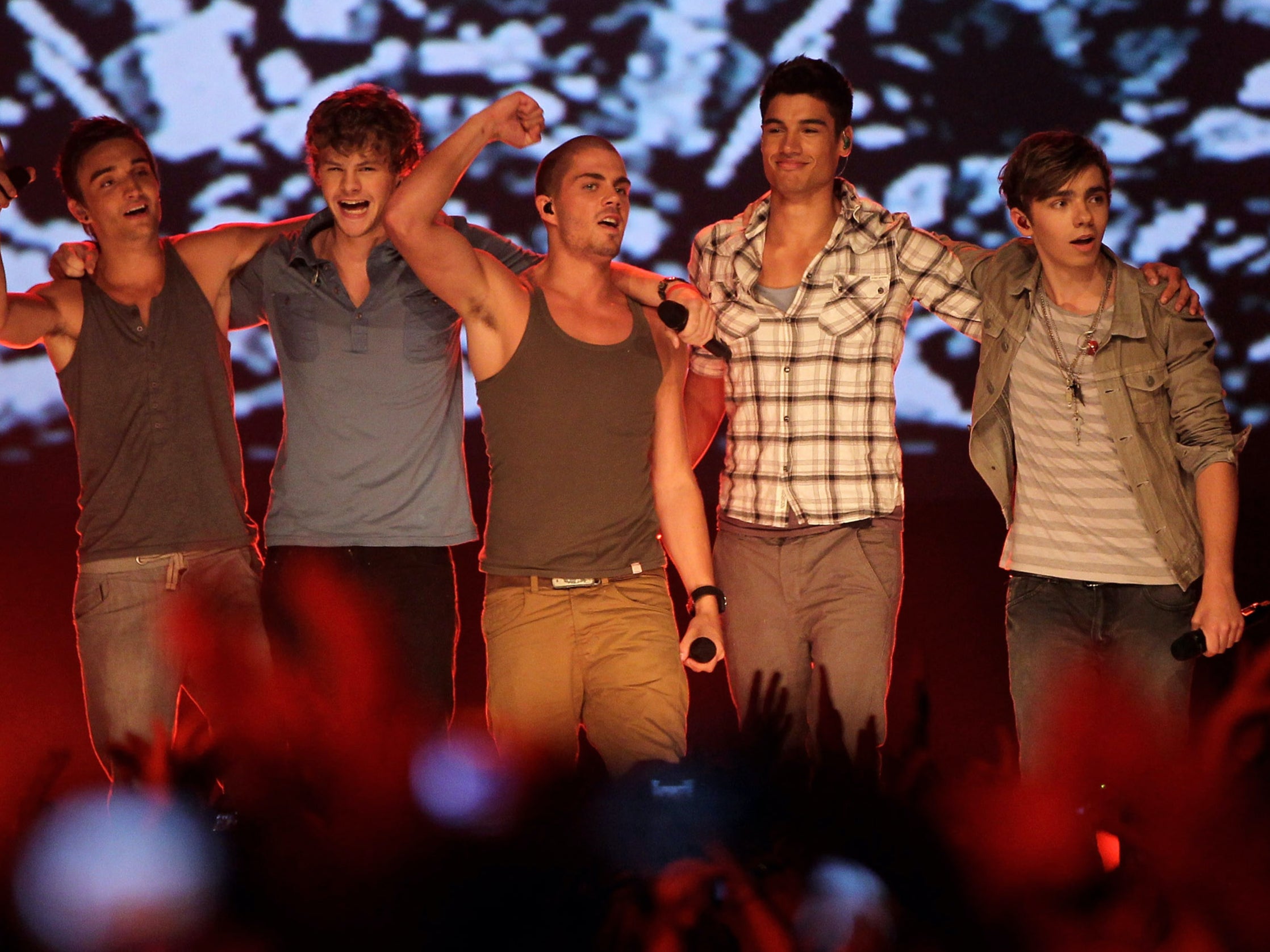 The Wanted performing in 2010