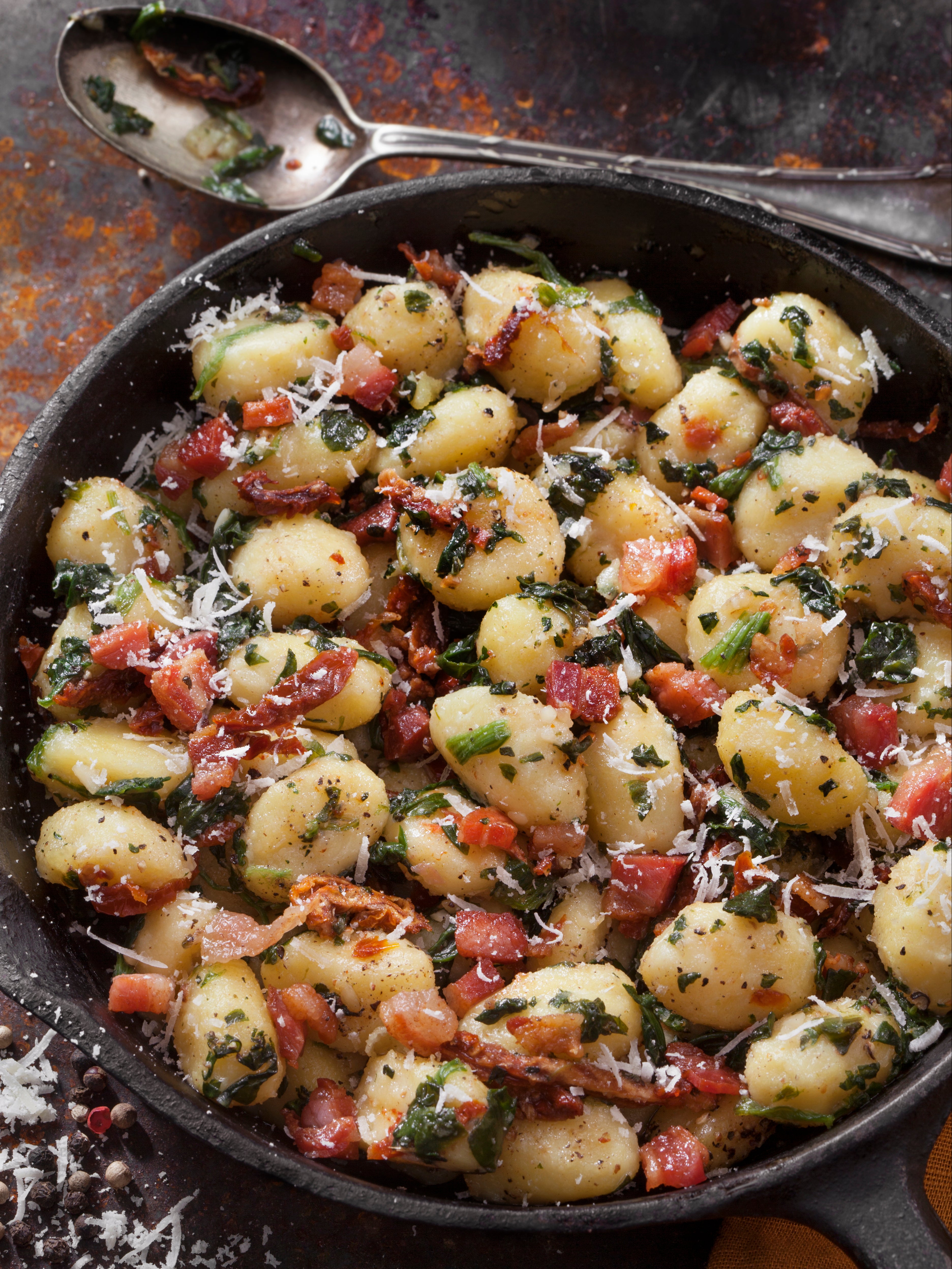 Swap mozzarella for pancetta and spinach for an added protein boost