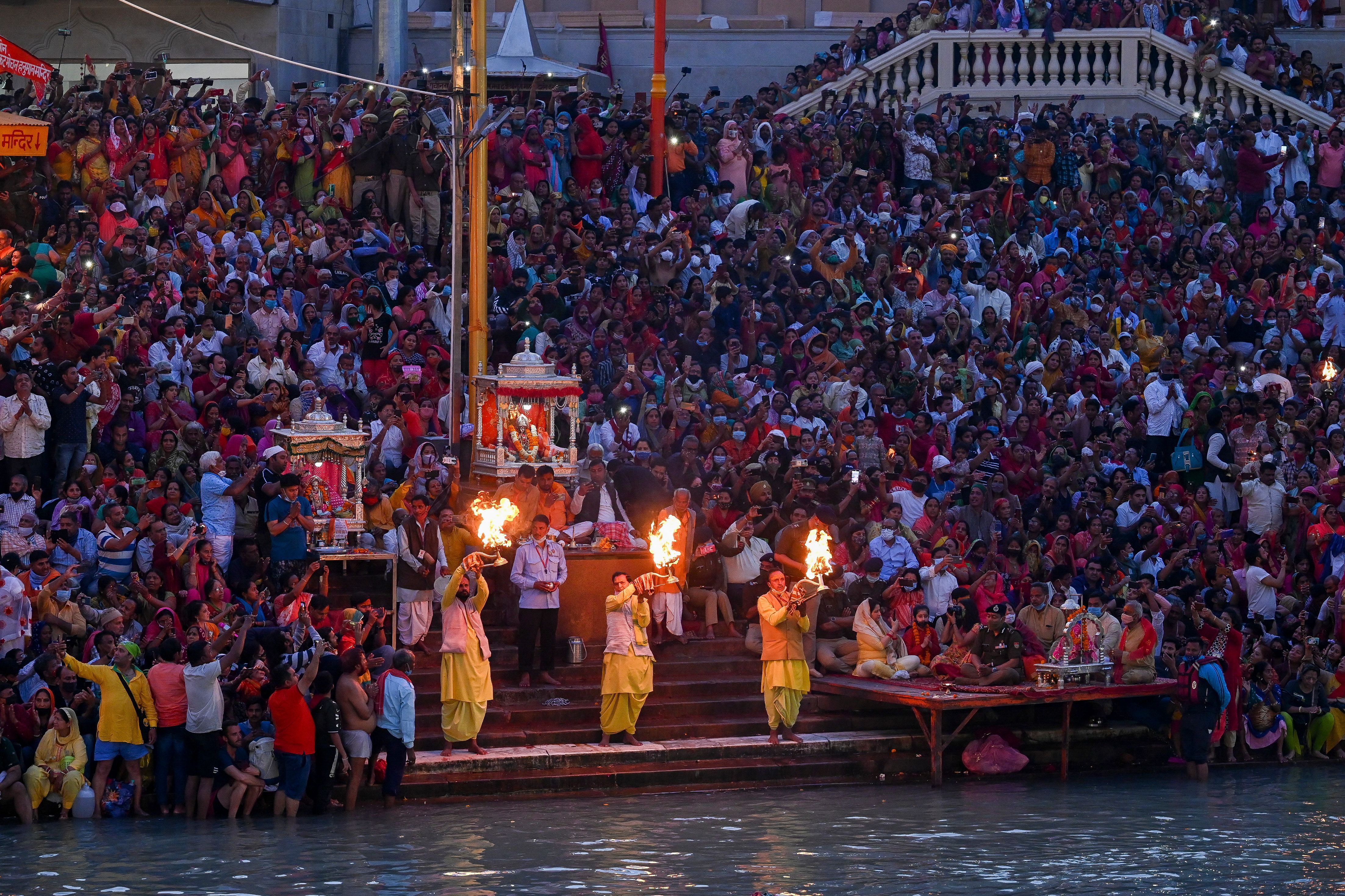 In Hinduism, river Ganges is believed to cleanse off the sins of those who tale a dip in it. and bring salvation