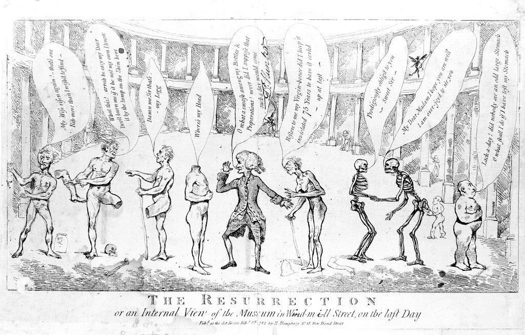 What happened if one lost a leg in the Atlantic sea and later had one’s nose disintegrate from syphilis? How were those parts to be restored at the resurrection?