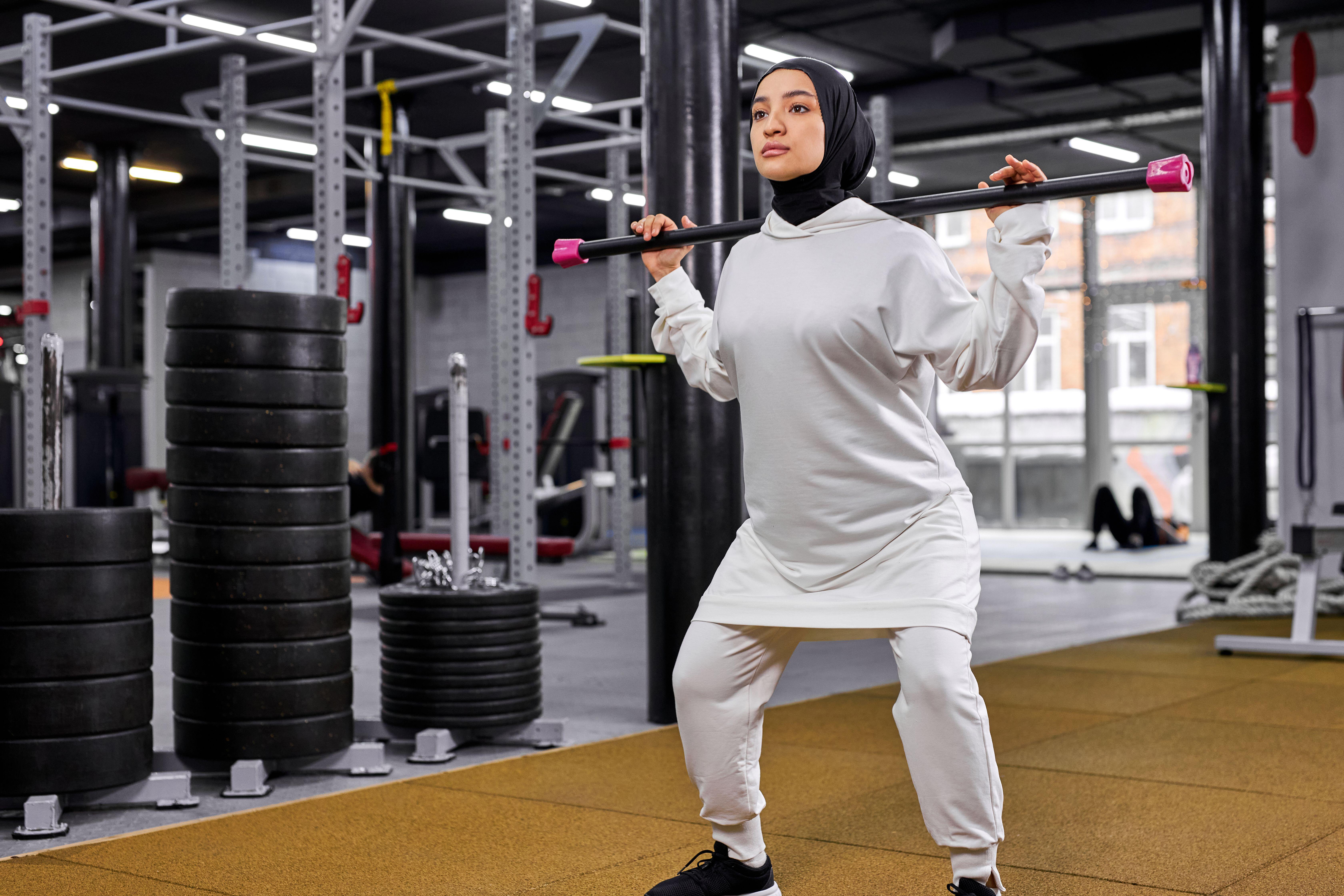 Woman doing strength training