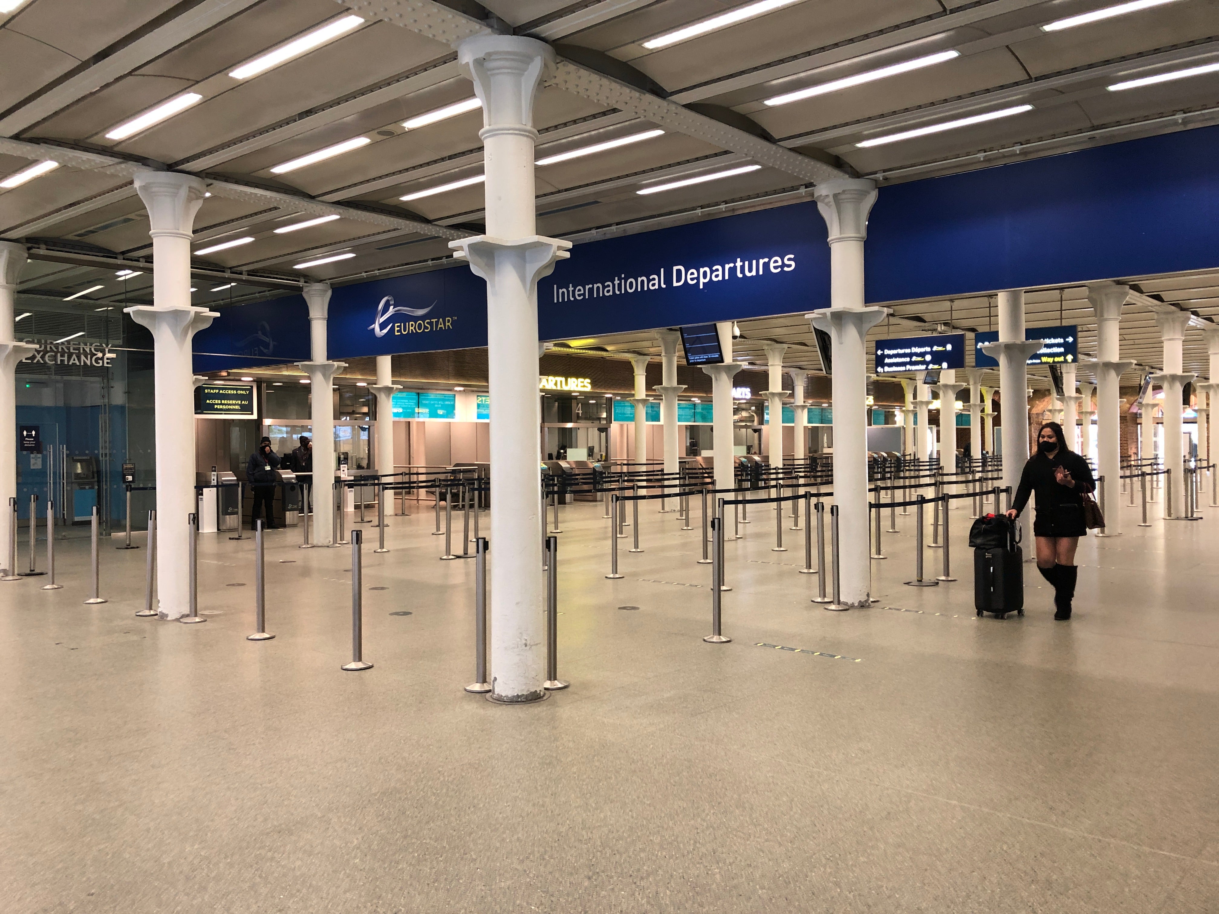 Empty quarter: Eurostar departures area at London St Pancras International