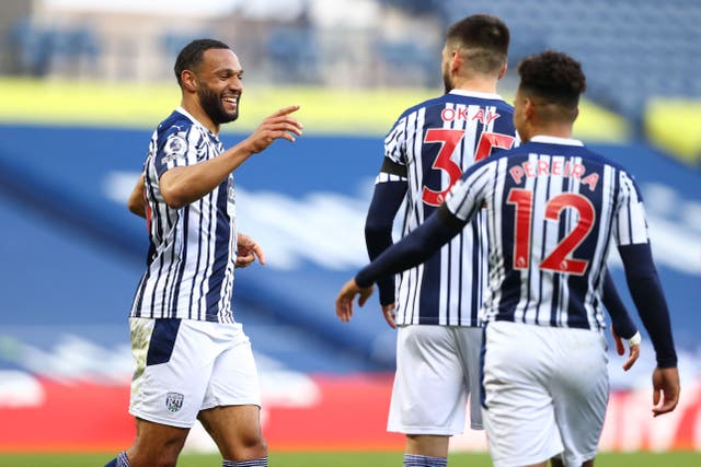 Matt Phillips celebrates after scoring West Brom’s second