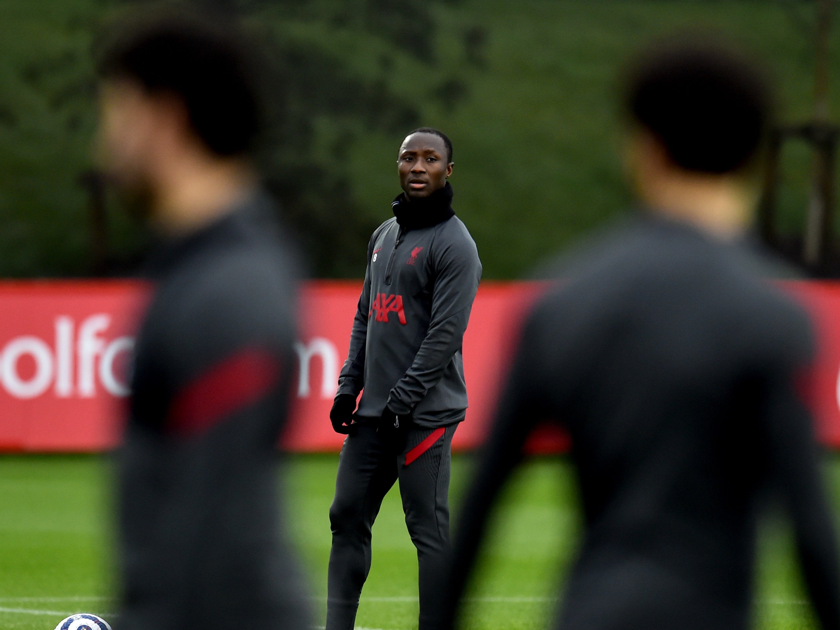 Naby Keita in Liverpool training