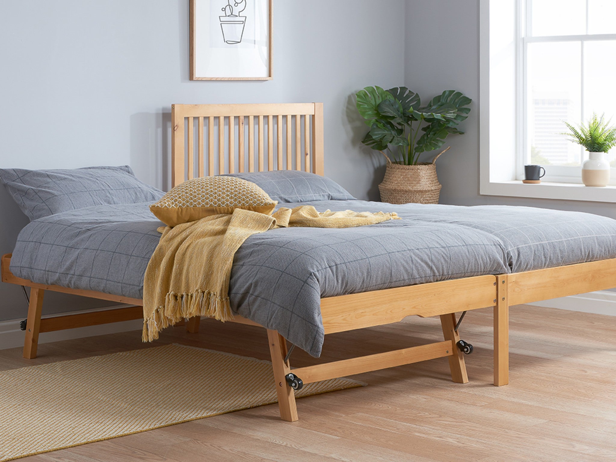 Happy Beds buxton pine wooden guest bed frame indybest