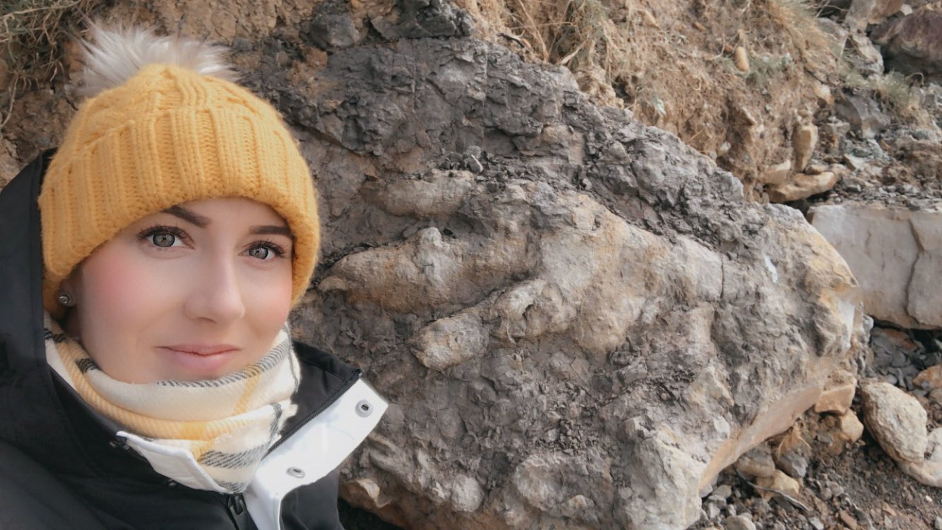 Archaeologist Marie Woods was looking for shellfish when she found the footprint