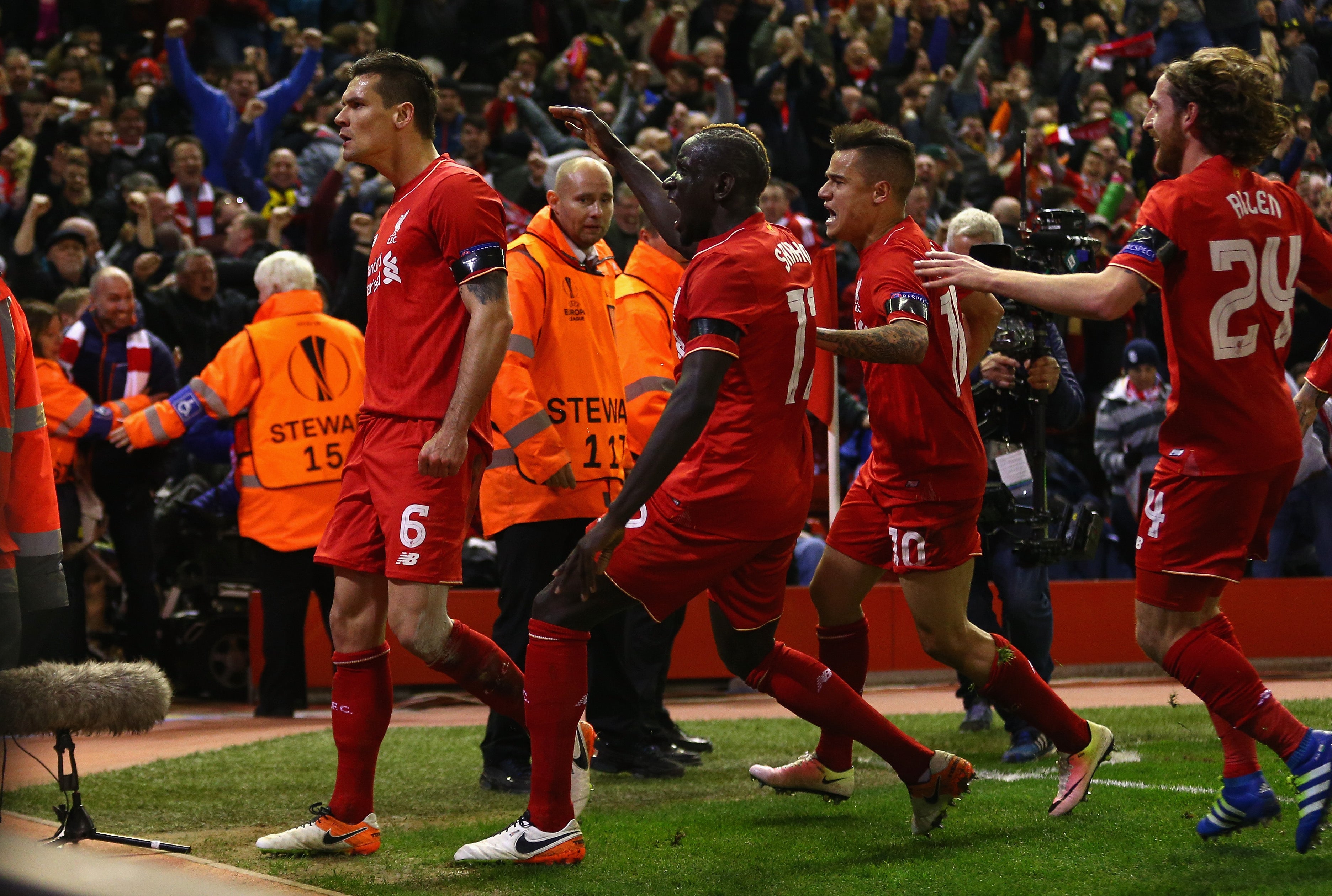 Liverpool completed a stunning UEL quarter-final comeback against Dortmund in 2016