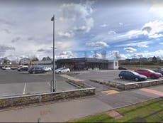 Riot police swoop on Glasgow supermarket after car mounts pavement