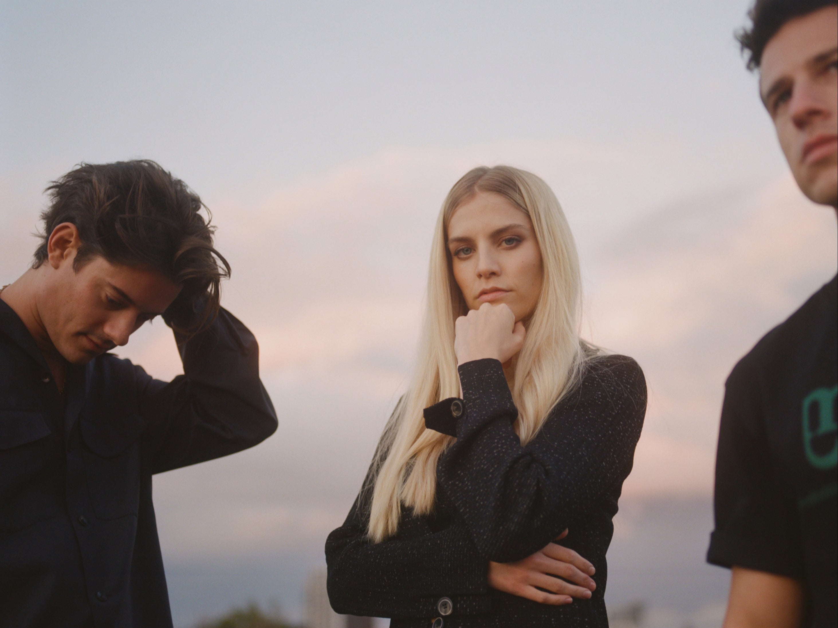 London Grammar: Hannah Reid with Dot Major (left) and Dan Rothman