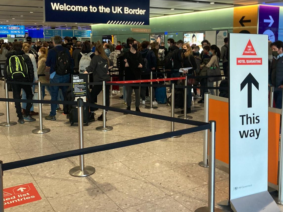 Waiting game: arrivals at Heathrow airport