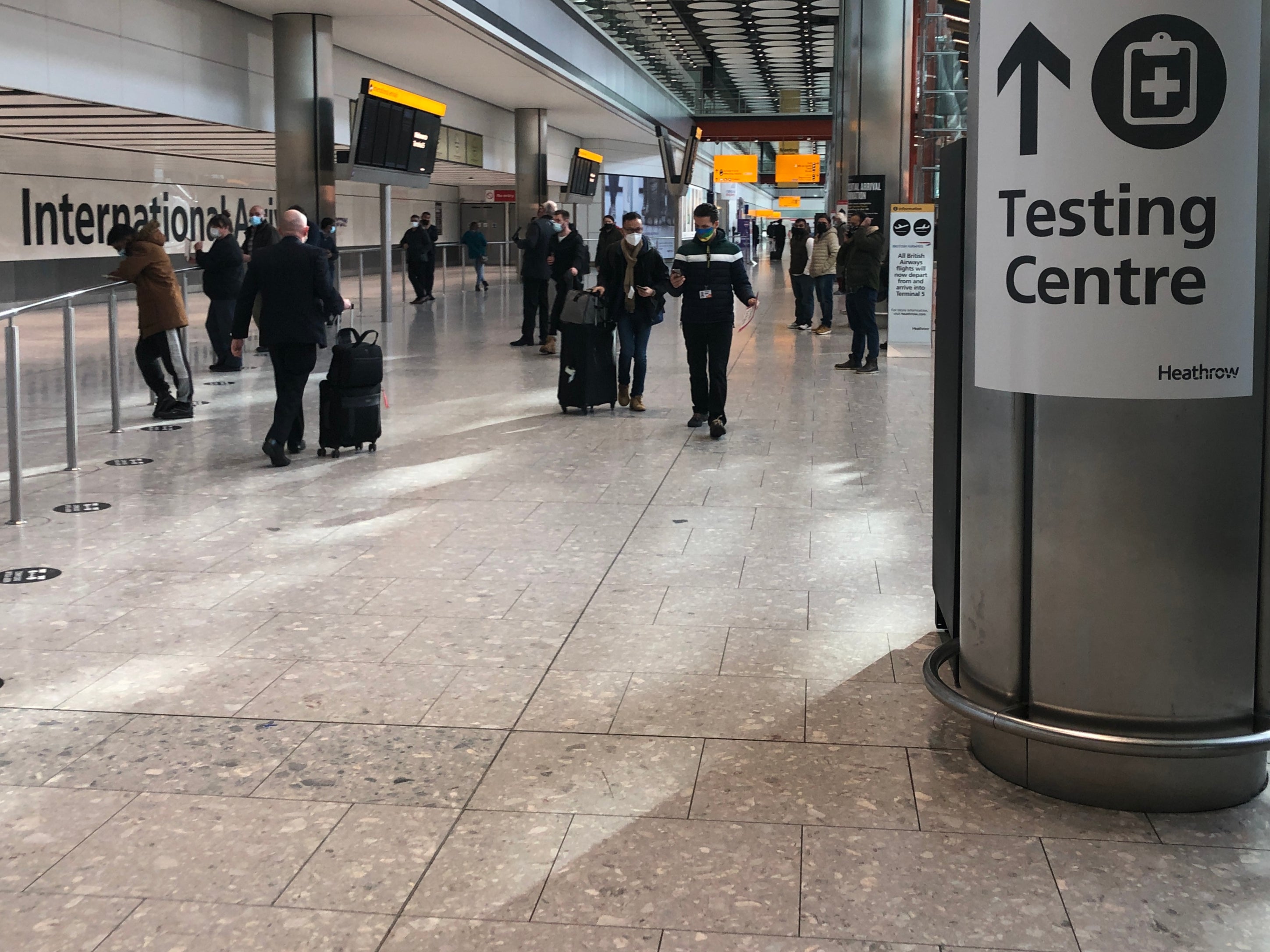 Numbers game: Heathrow is receiving as few as 10 per cent of its pre-pandemic levels of passengers