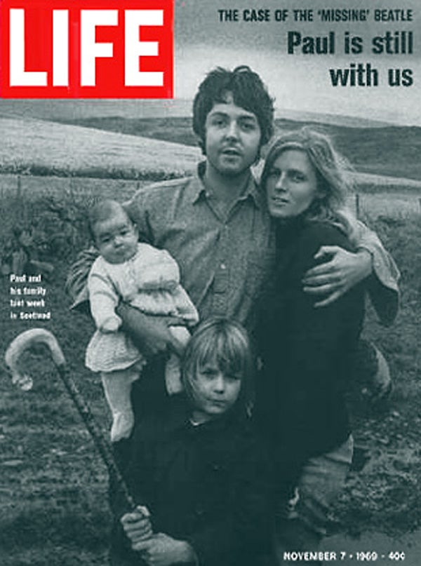 In 1969 LIFE magazine featured an interview with McCartney after rumours spread that he had died three years earlier and had been replaced by an imposter, sparking a conspiracy theory that has endured for decades