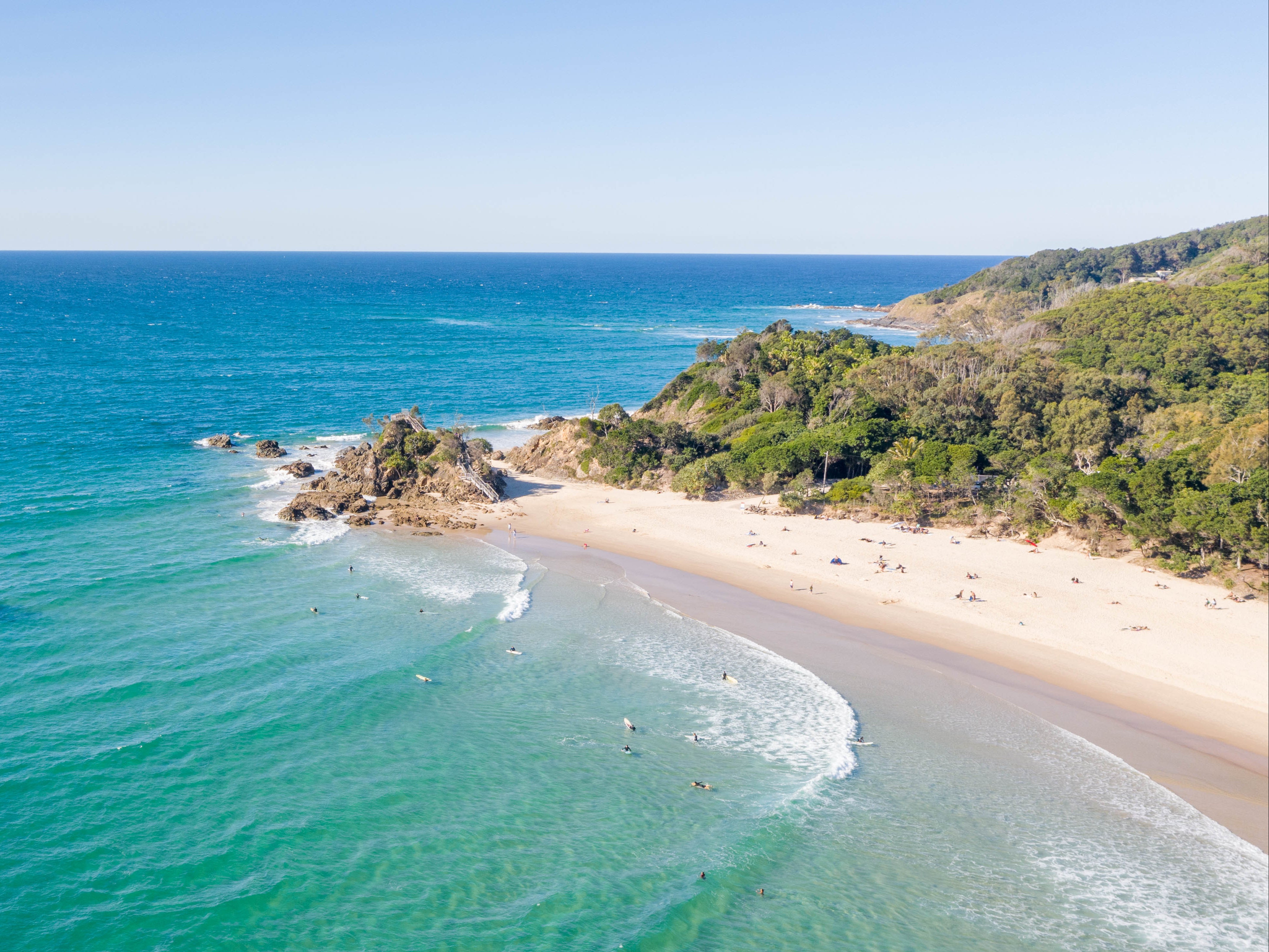 A beach in Byron Bay