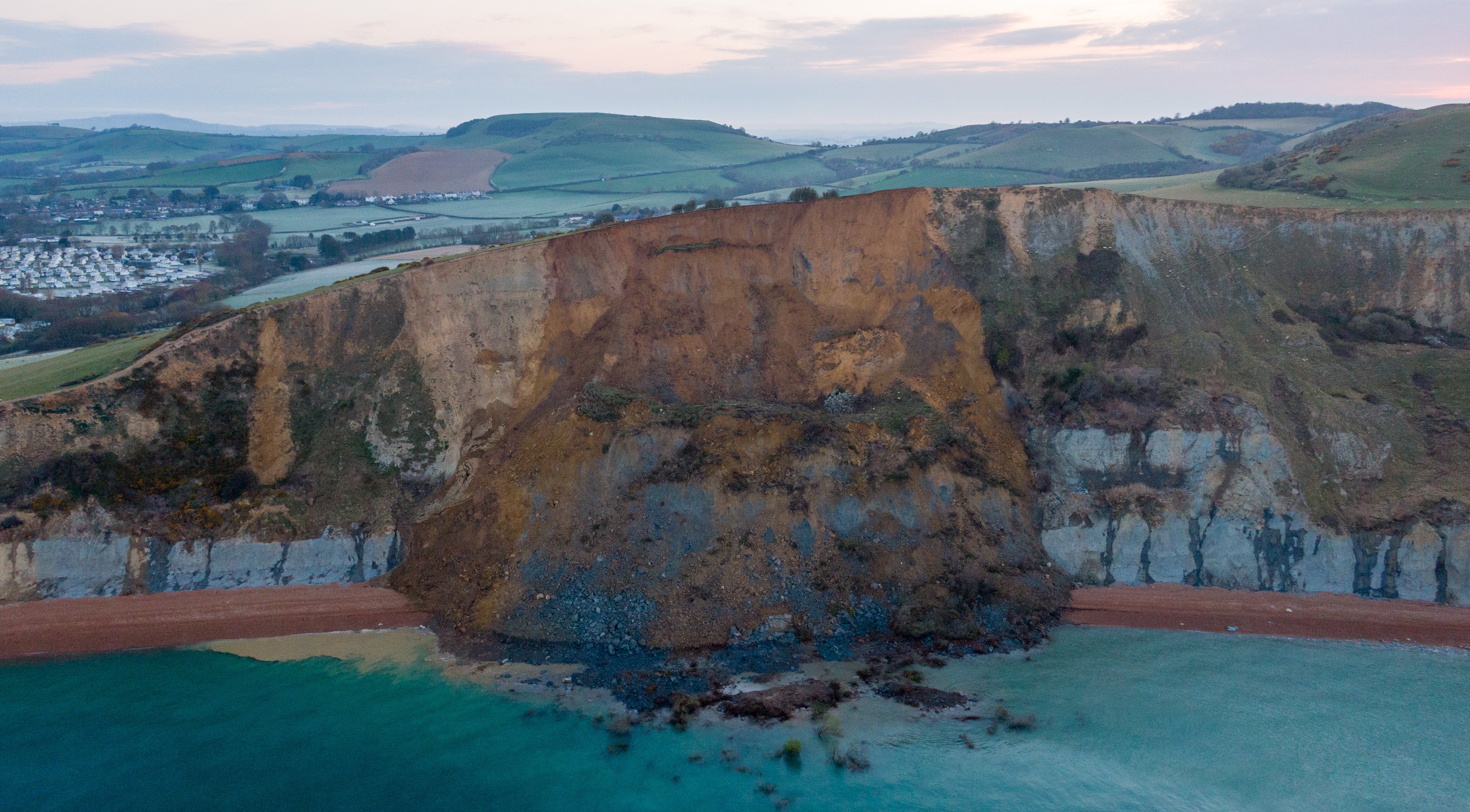 The cliff fall is thought to be the biggest in 60 years