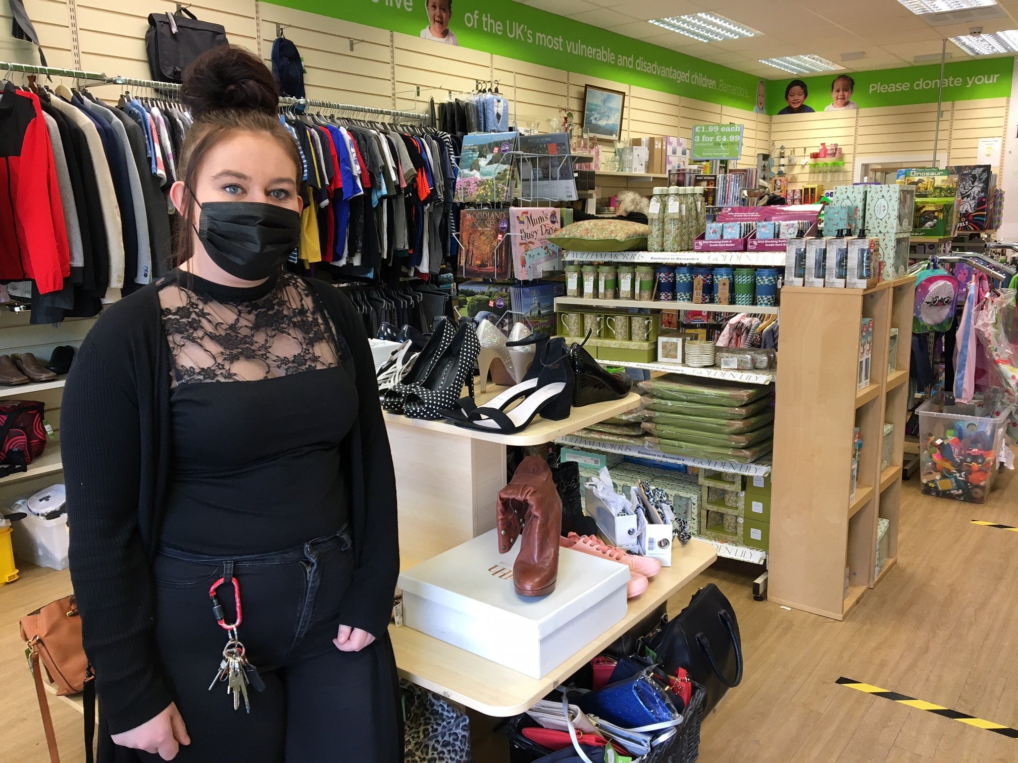 Lauren Hague, manager at Barnardo’s charity shop in Broomhill, Sheffield