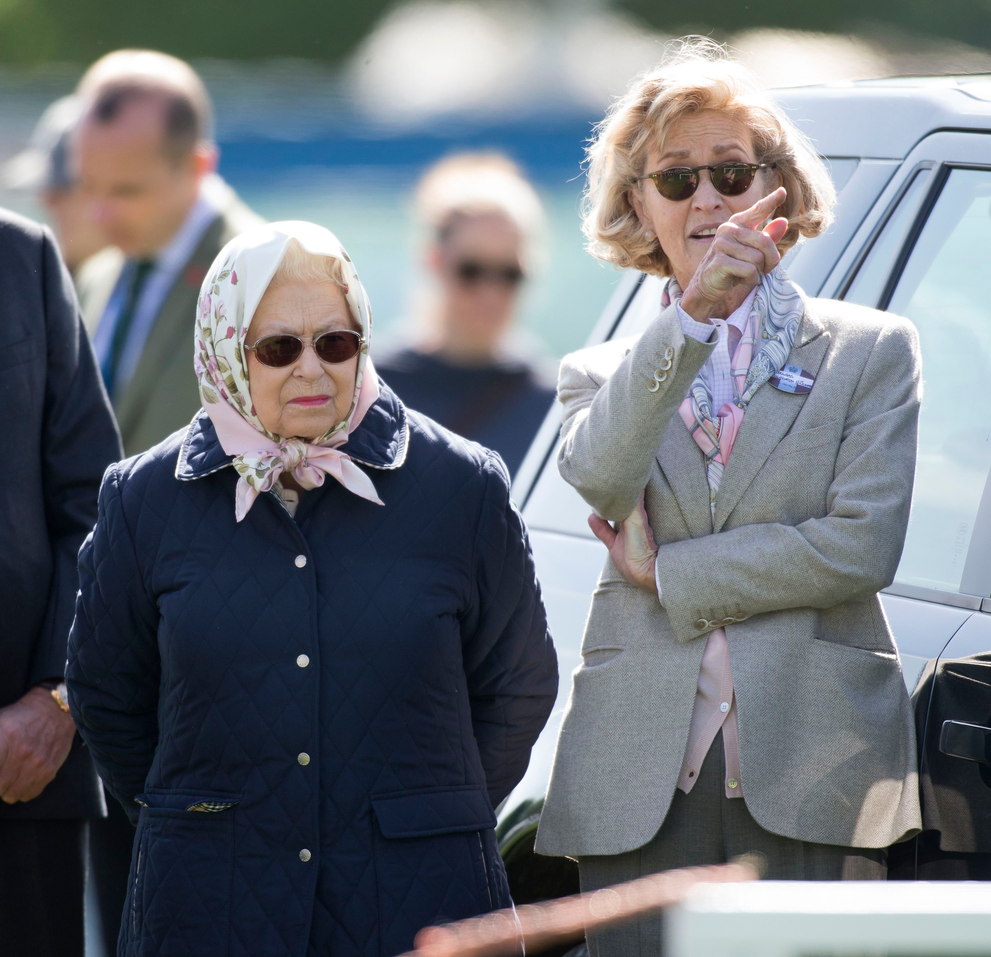 HM Queen Elizabeth II and the Countess Mountbatten of Burma