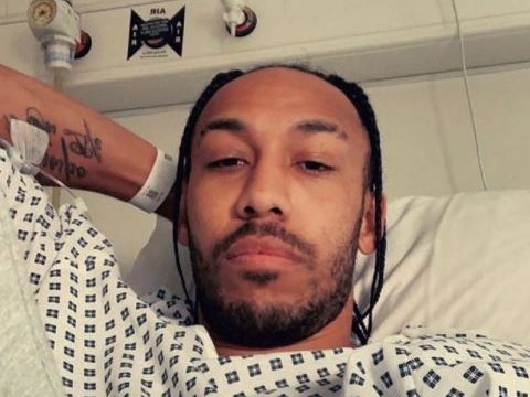 Pierre-Emerick Aubameyang posted an update from hospital last week