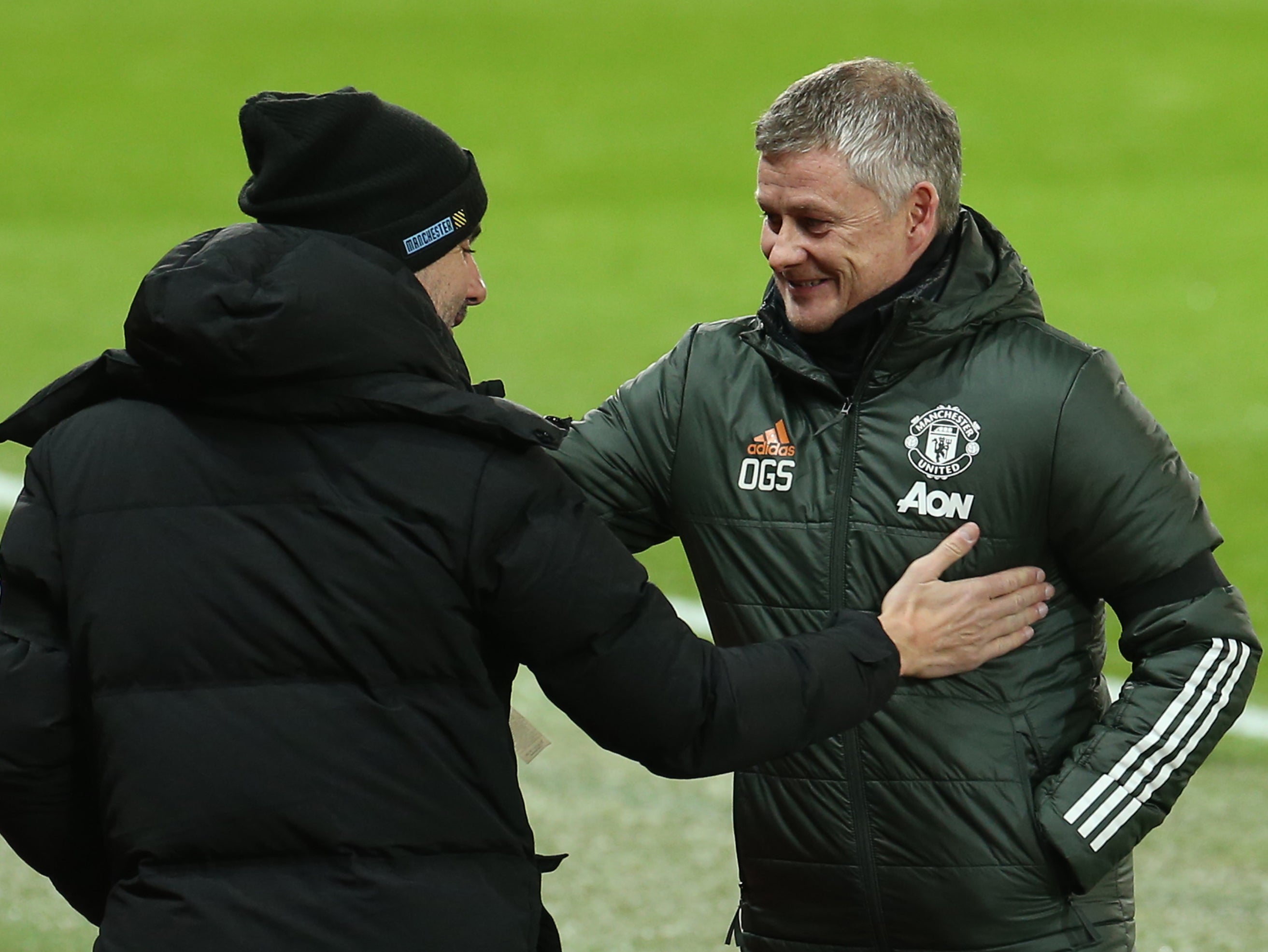 Pep Guardiola and Ole Gunnar Solskjaer