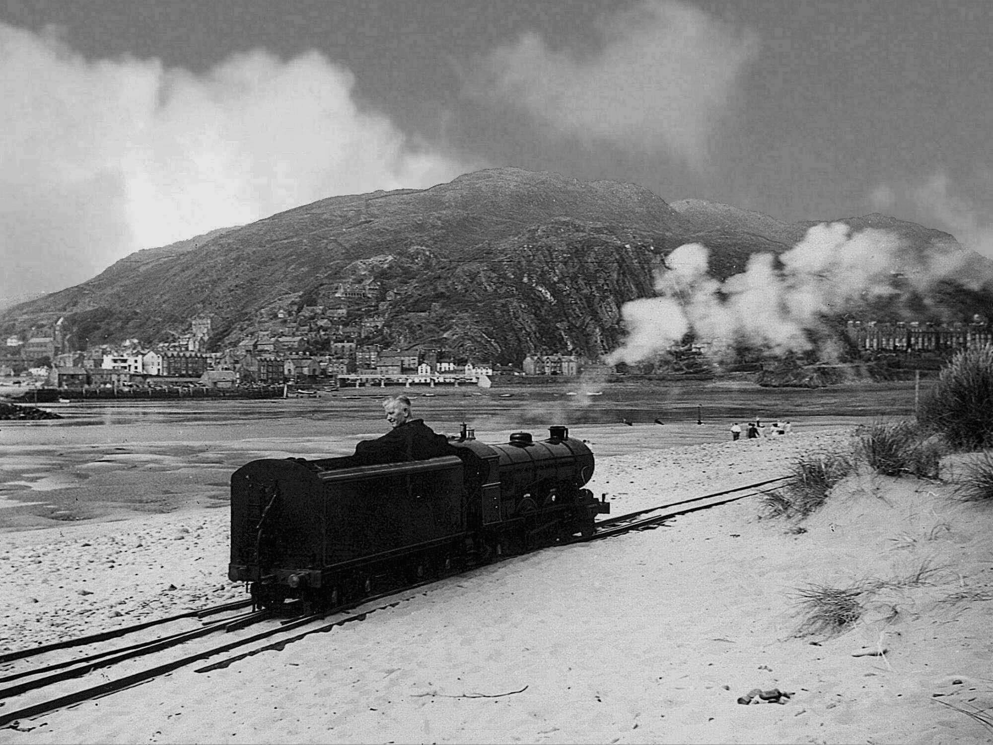 The light railway in 1955: the resort was founded by the flour magnate Sir Arthur Mcdougall in the 1890s