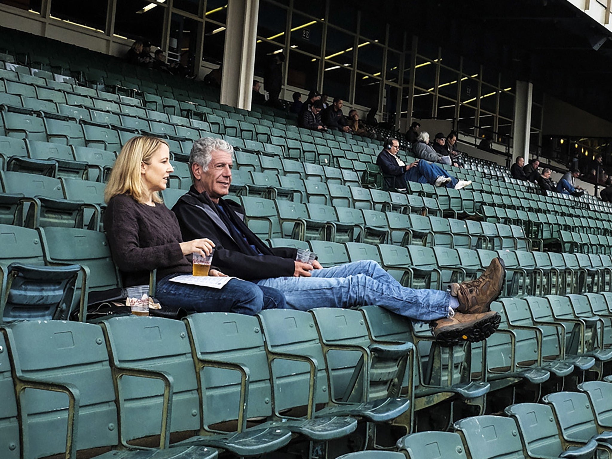 Laurie Woolever and Anthony Bourdain film ‘Parts Unknown’ in 2016