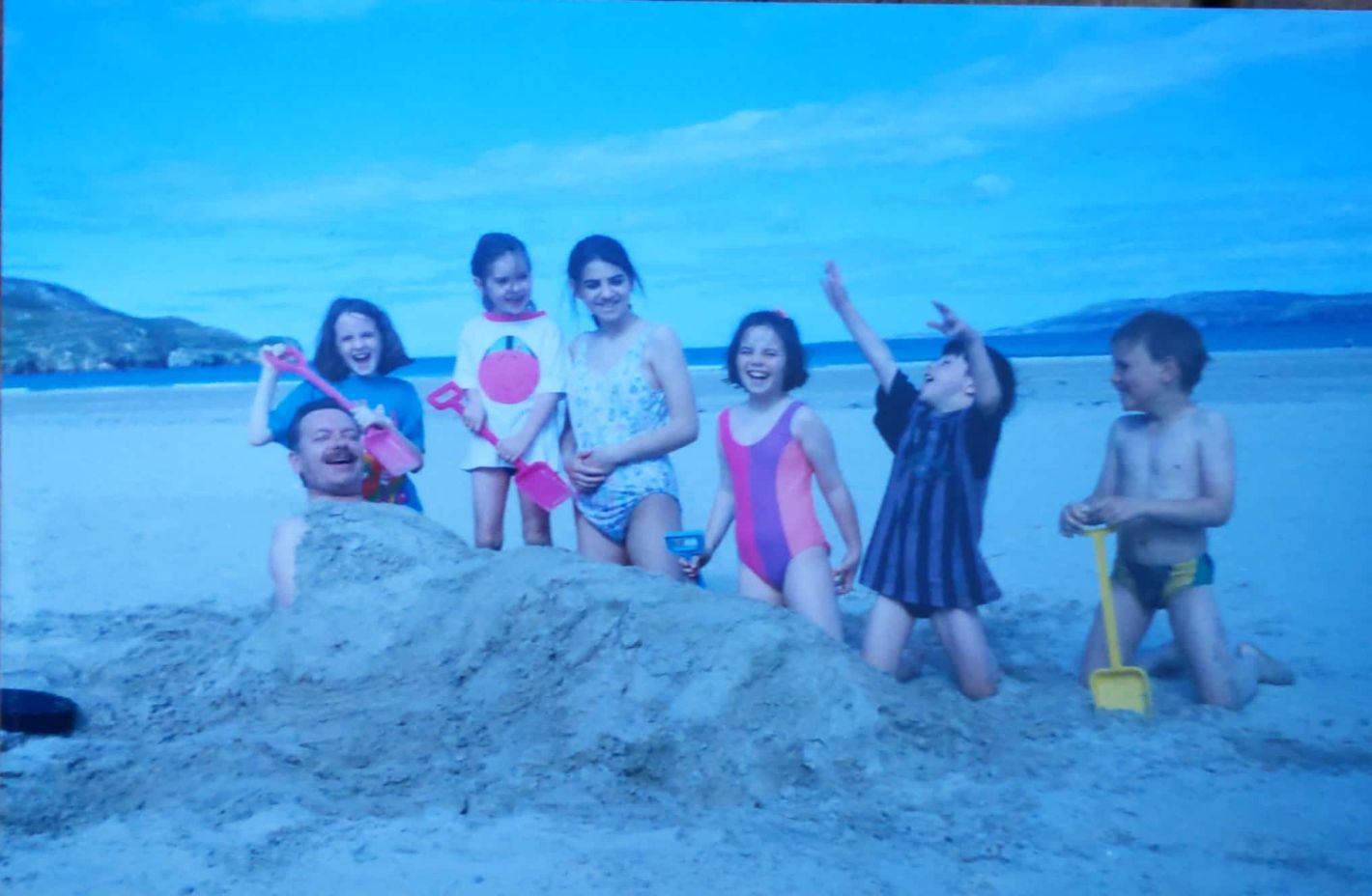 Burying uncle Bernard in sand was a beloved beach activity