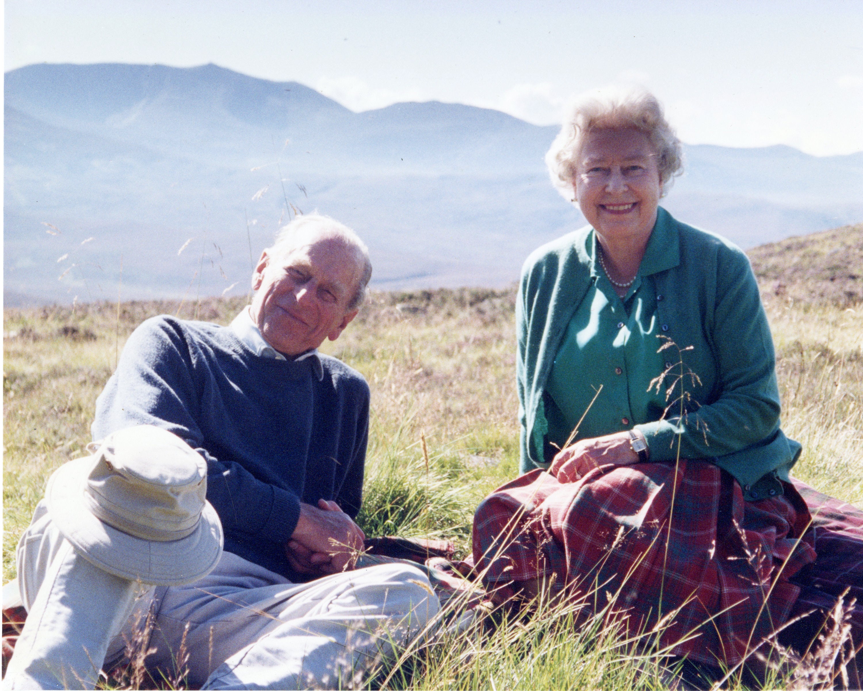 The royals are pictured relaxing at Coyles of Muick, a beauty spot near the town of Ballater in Aberdeenshire