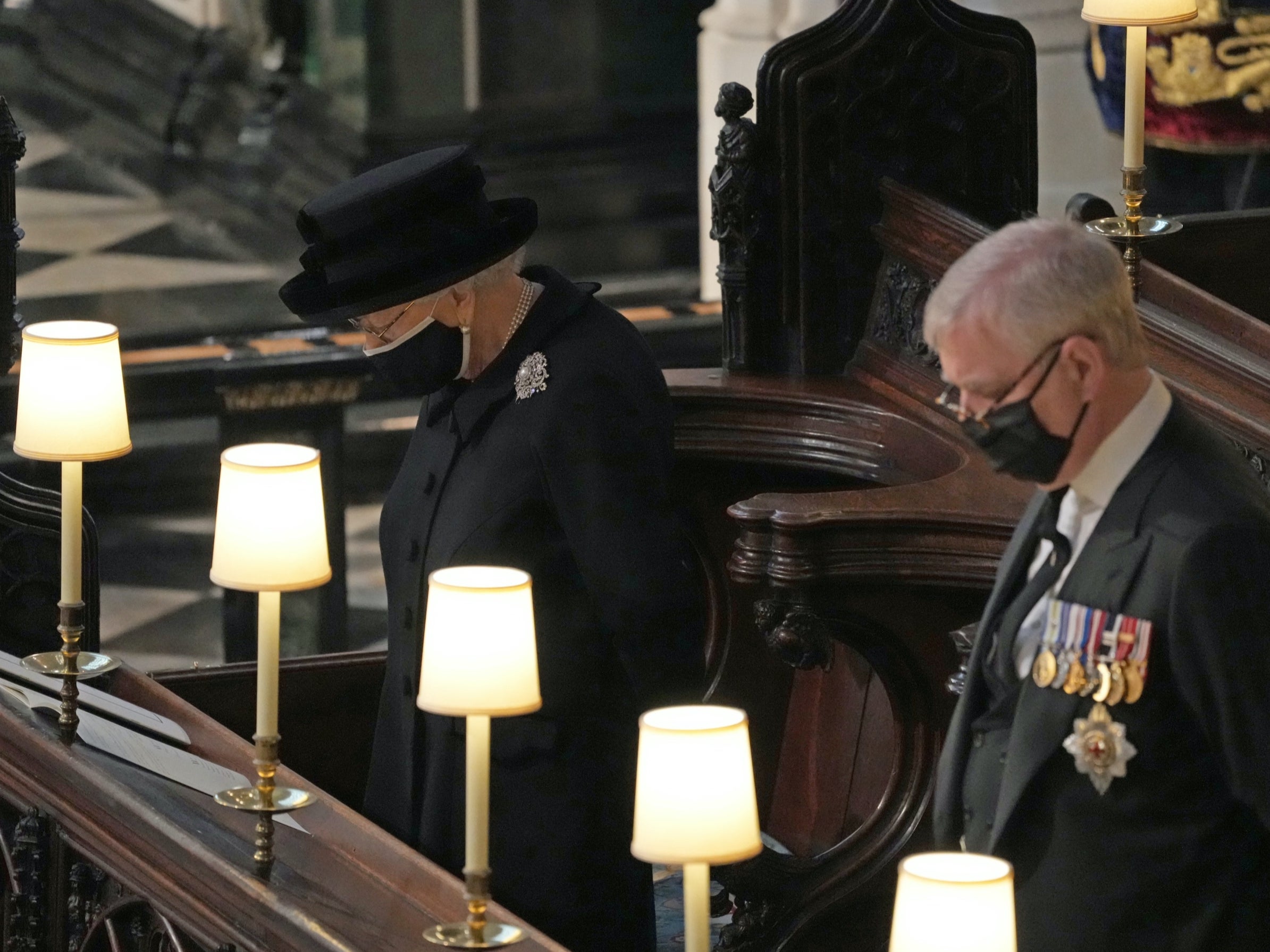 The Queen at Prince Philip’s funeral service