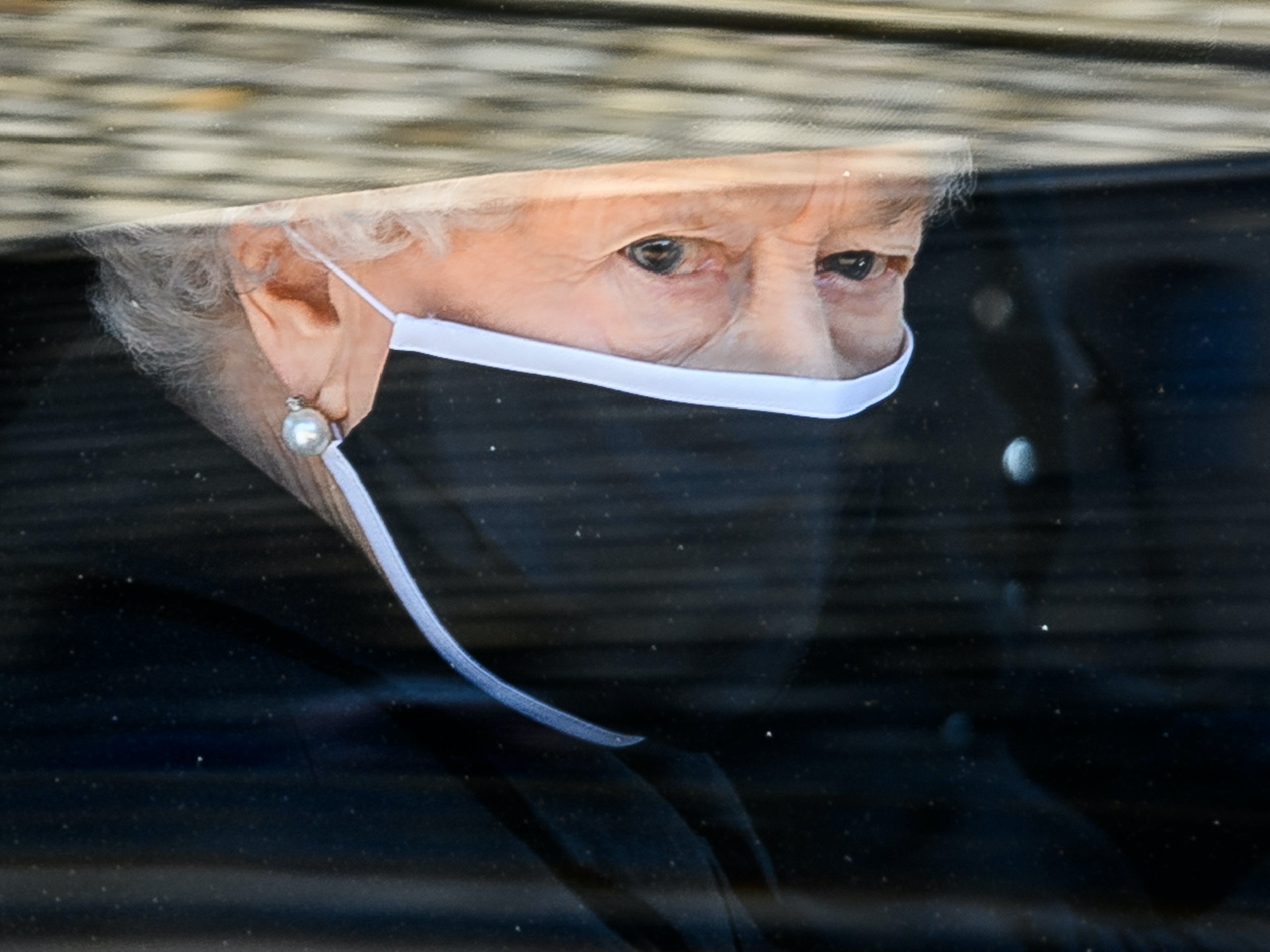 The Queen arrives for Prince Philip’s funeral