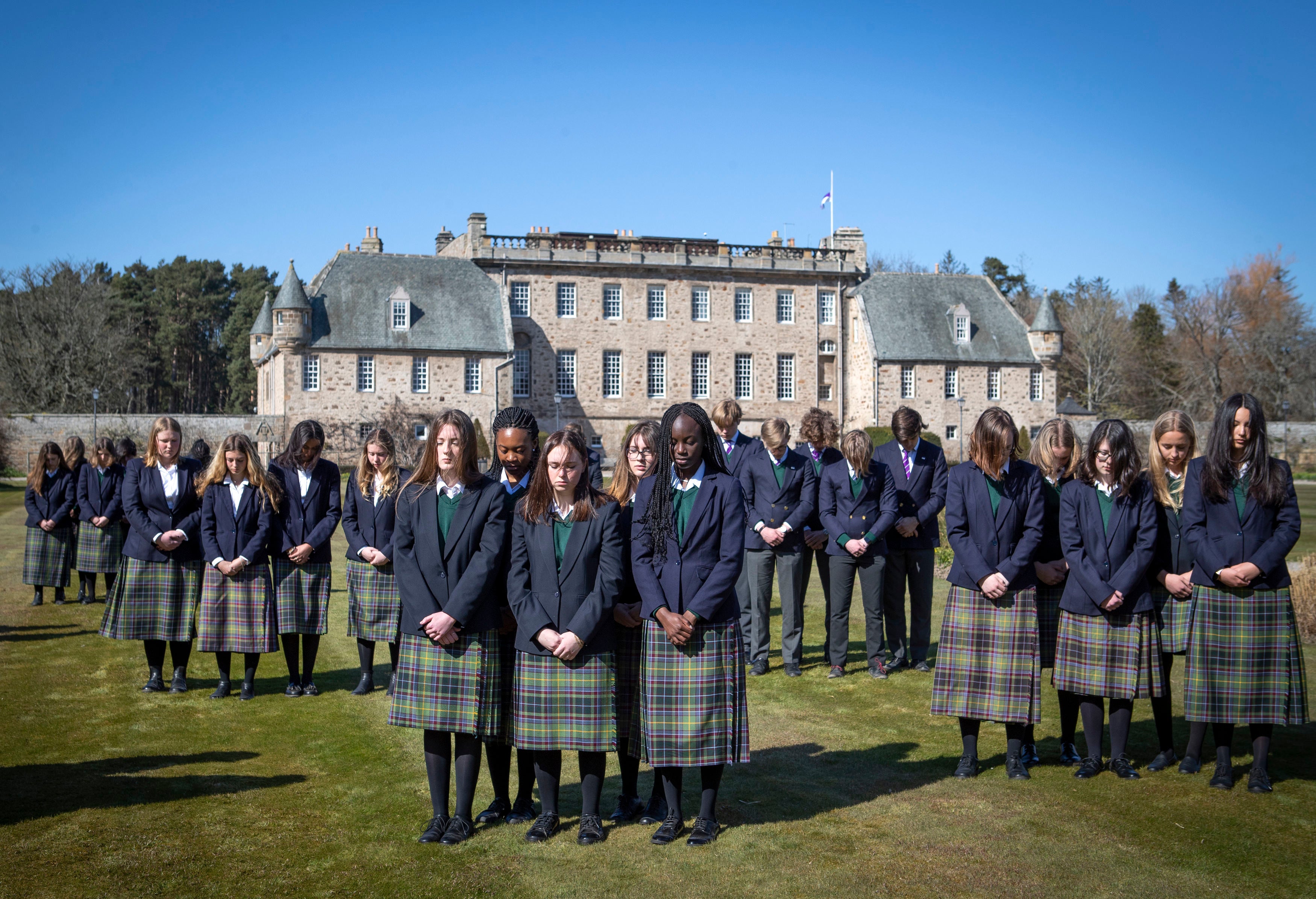 Pupils at the Duke of Edinburgh’s former school, Gordonstoun in Moray