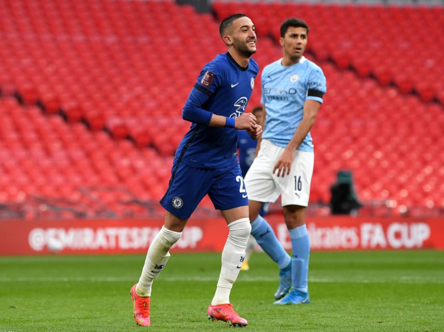 Hakim Ziyech celebrates scoring