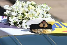 Queen left handwritten note on Prince Philip’s coffin