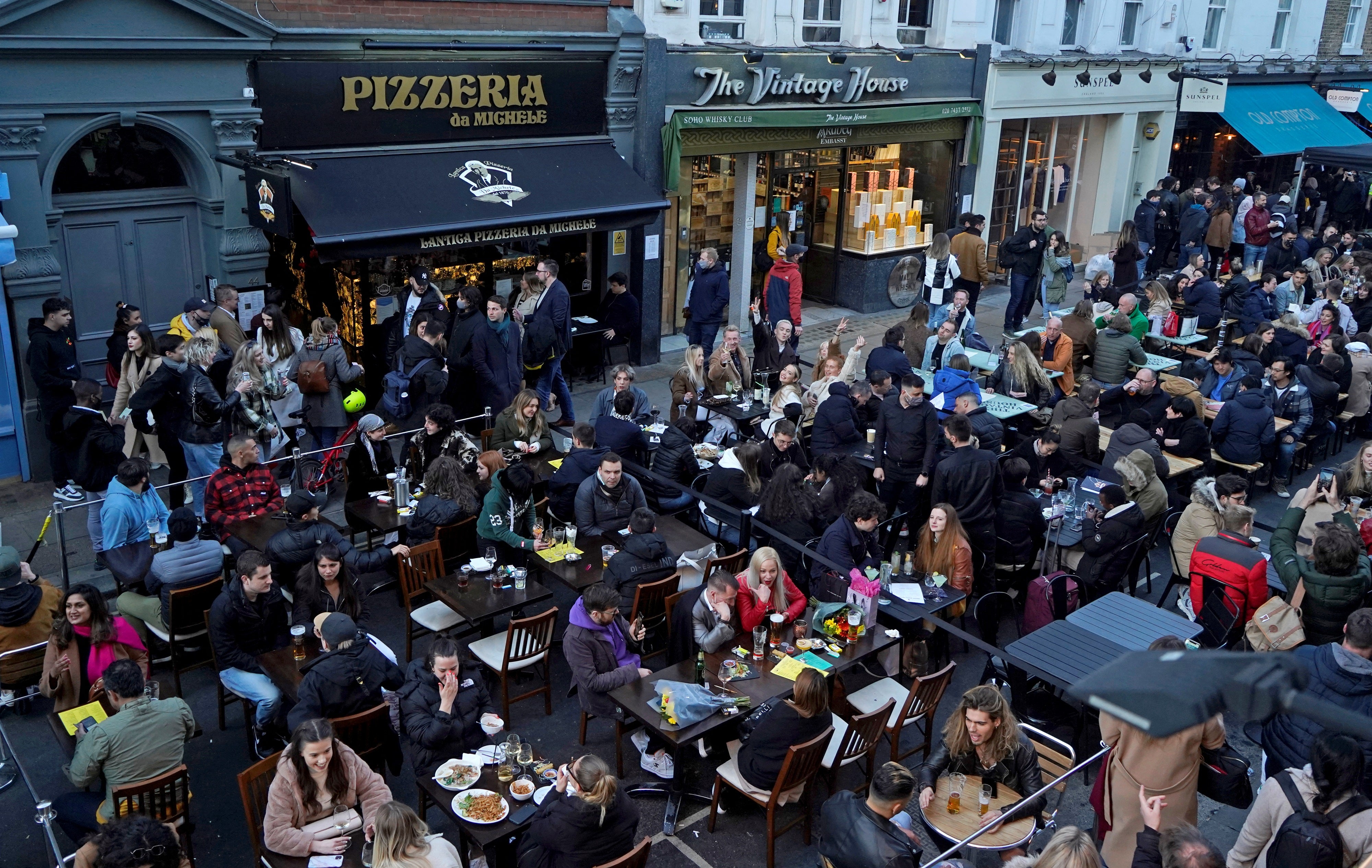 The streets are once more busy as bars and restaurants reopen