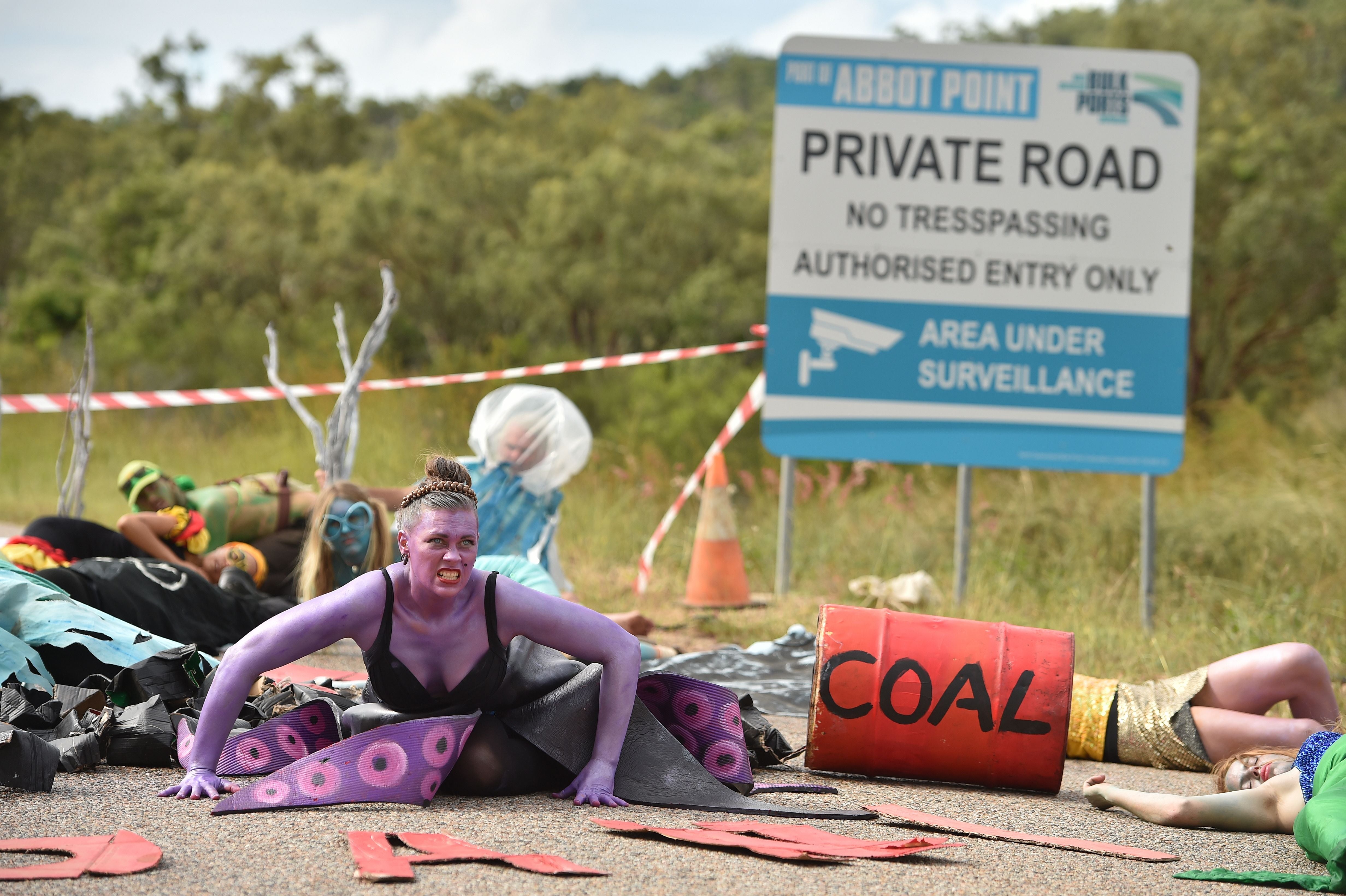 Environmental campaigners have long protested against the development of the Carmichael coal mine in Australia