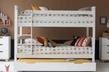Little Folks Furniture classic beech bunk bed with storage and trundle