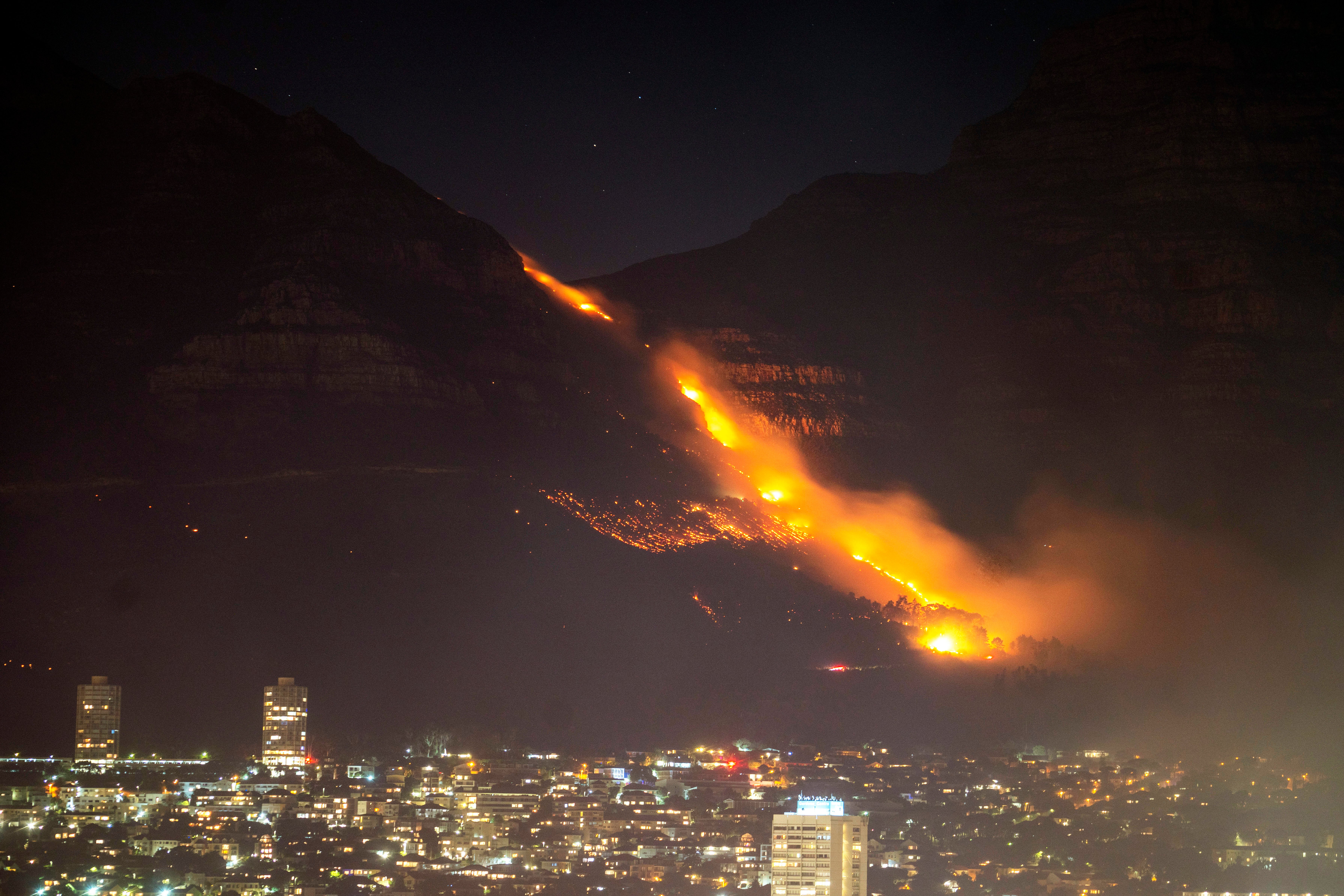 South Africa Cape Town Fire