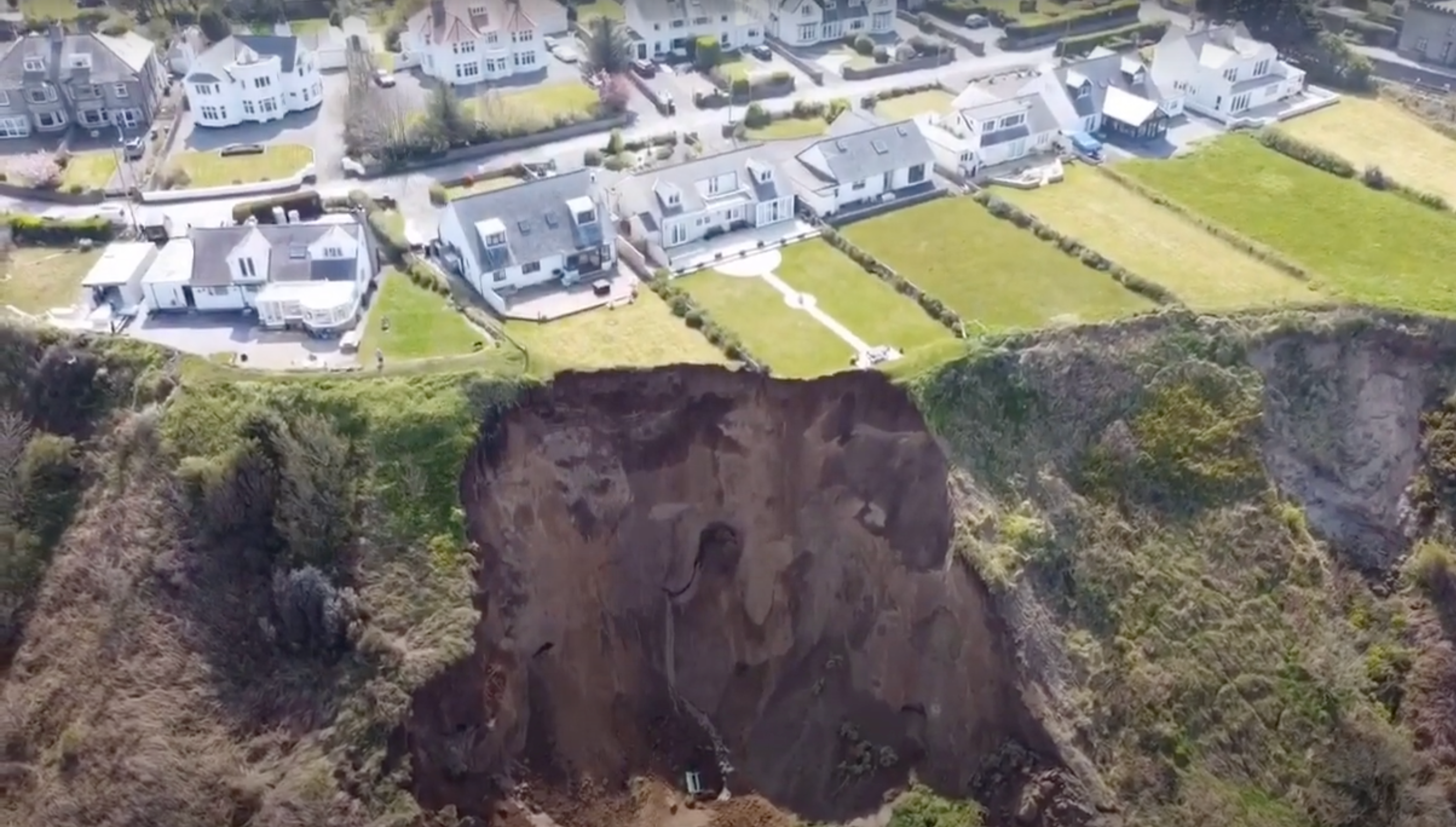 Parts of peoples’ gardens also tumbled onto the beach