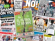 How the UK and European press covered football’s new Super League