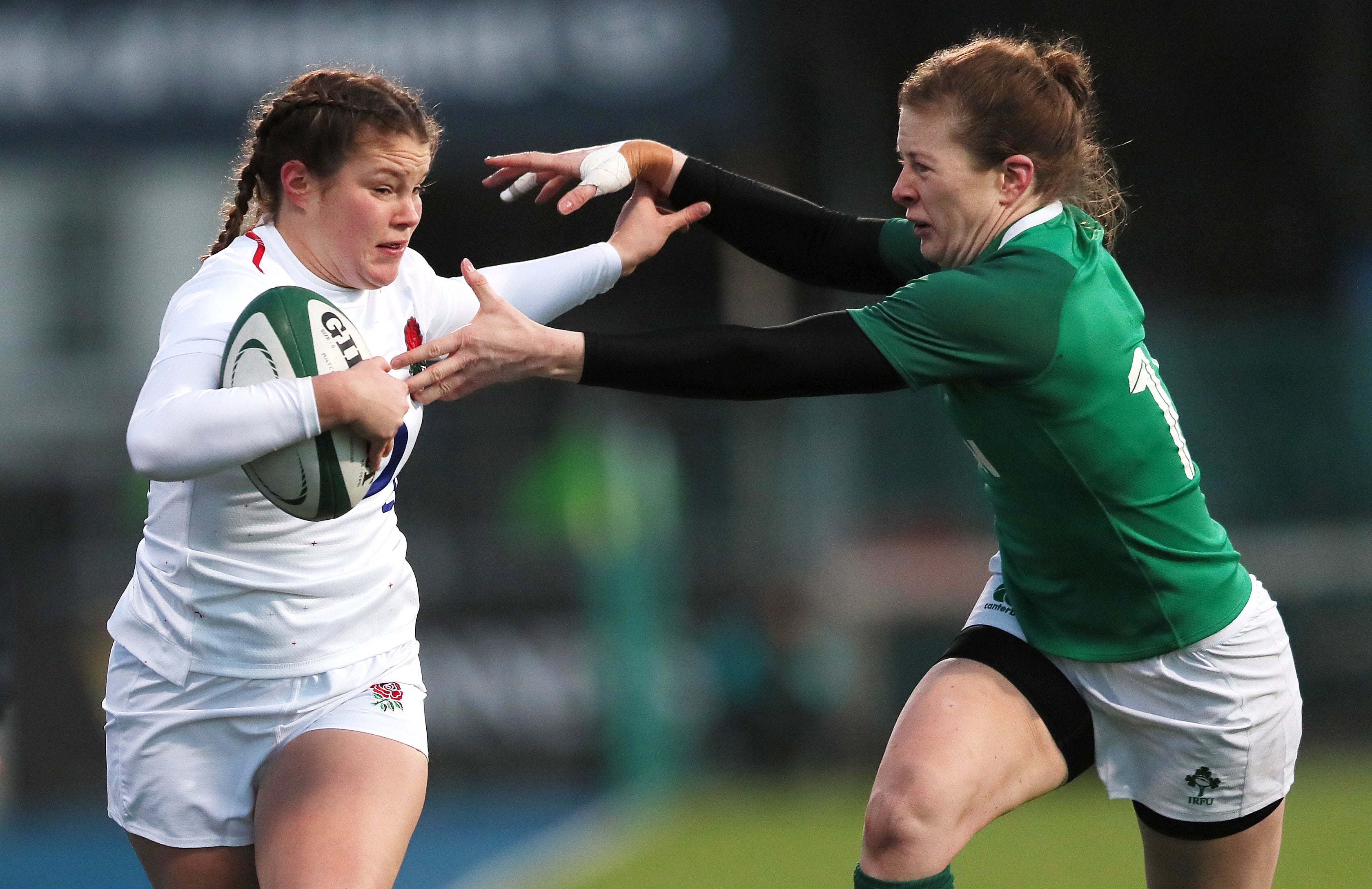 Ireland rugby player Lauren Delany (right)