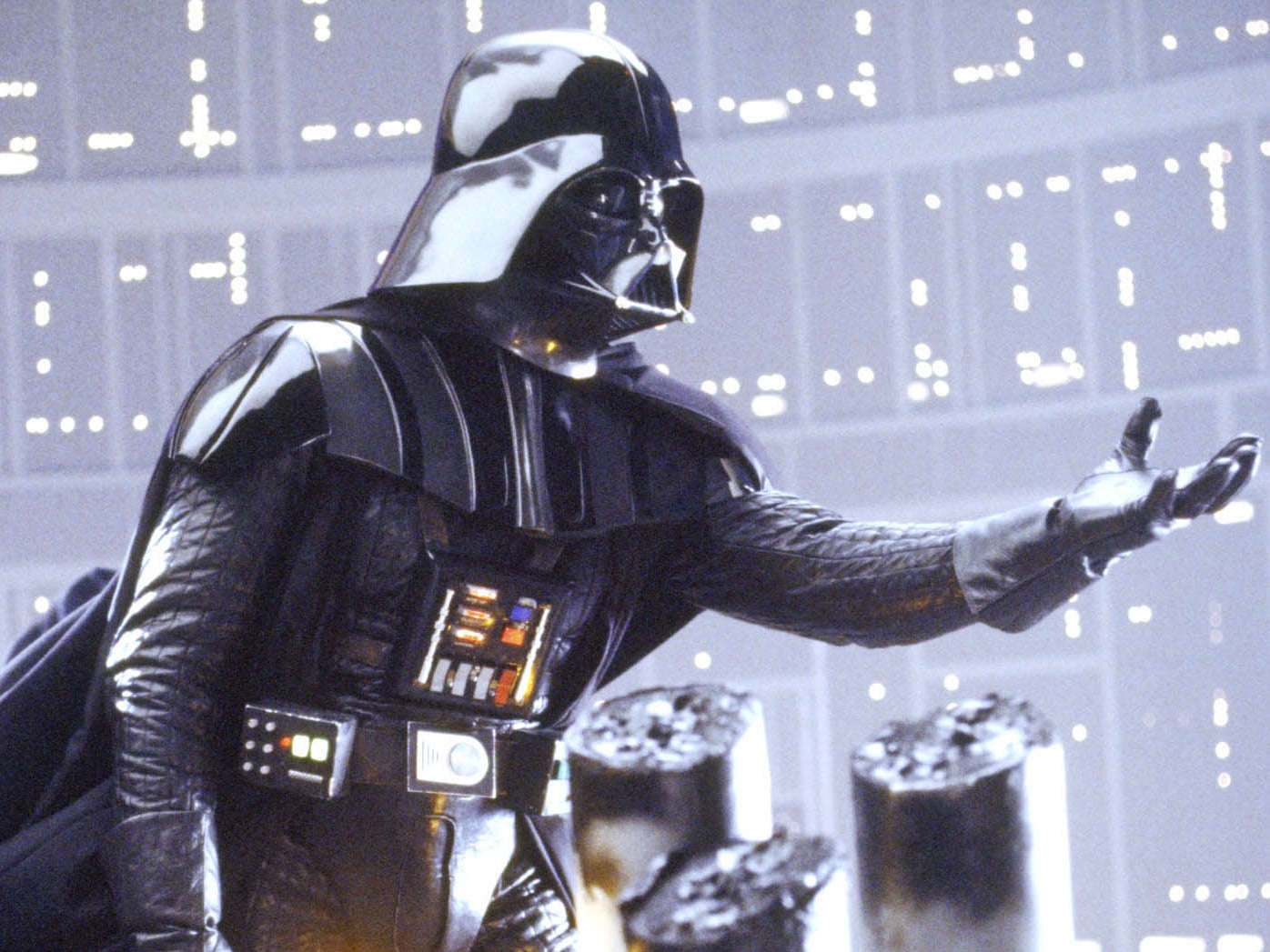 ‘Star Wars Episode V: The Empire Strikes Back’ starring David Prowse as Darth Vader (voiced by James Earl Jones). Jones was known for his booming voice and helped make Vader one of the greatest movie villains