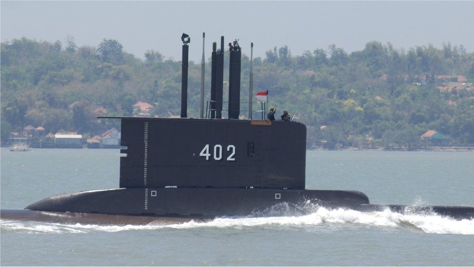 The KRI Nanggala-402 type submarine has gone missing while on a drill (file image)