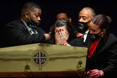 ‘Today we came to honour the Prince of Brooklyn Center’: Al Sharpton leads impassioned funeral service for Daunte Wright