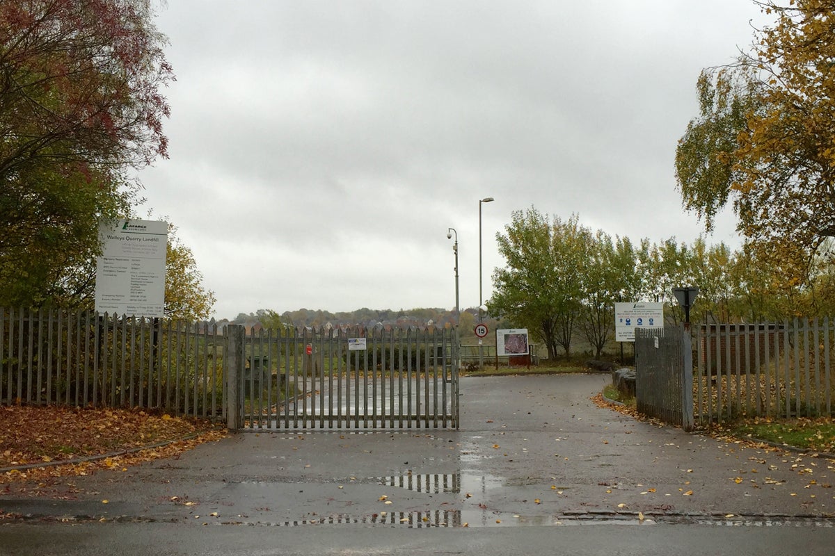 Walleys landfill near Newcastle-under-Lyme in North Staffordshire