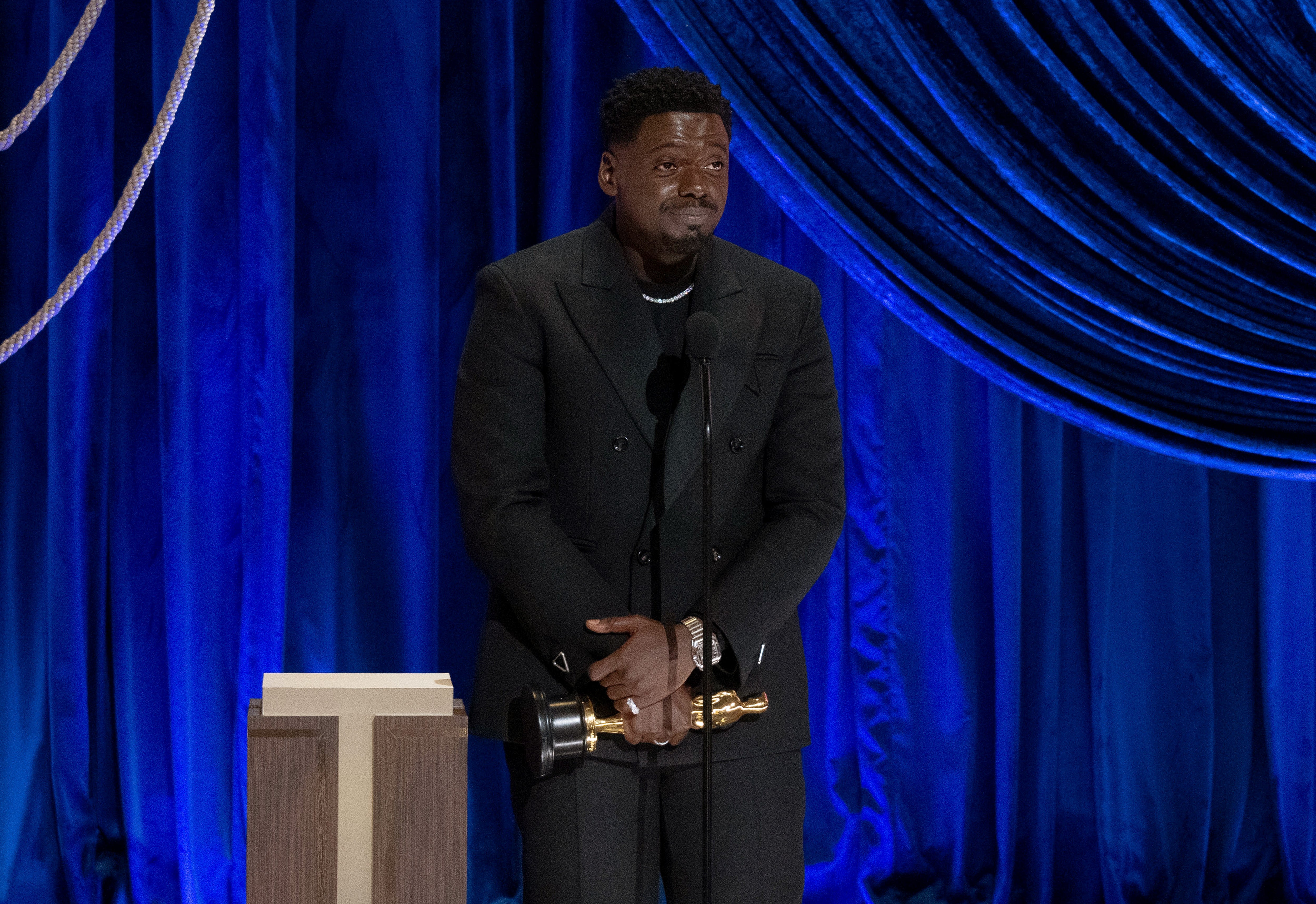 Daniel Kaluuya accepts Academy Award for his role in Judas and the Black Messiah