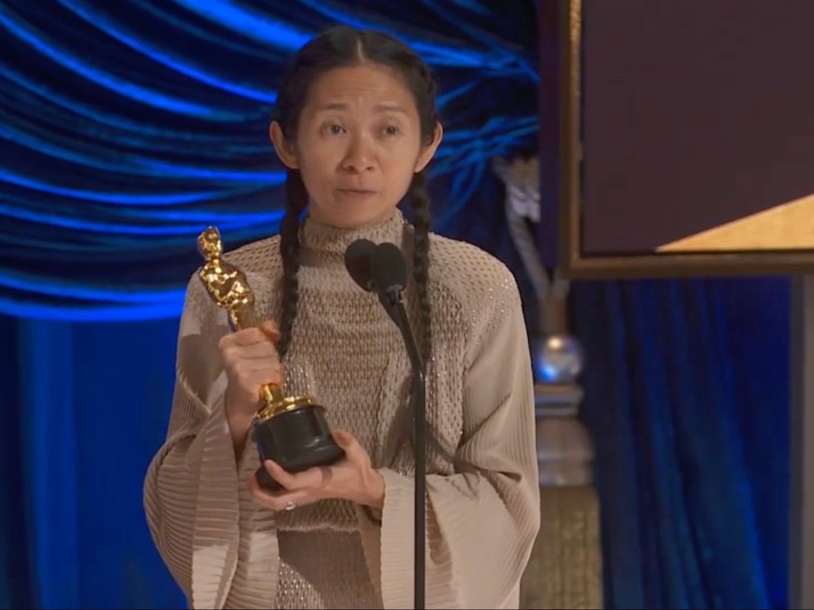 Chloé Zhao at the Oscars