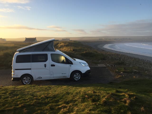 Green machine: One of Orkney’s electric campervans 