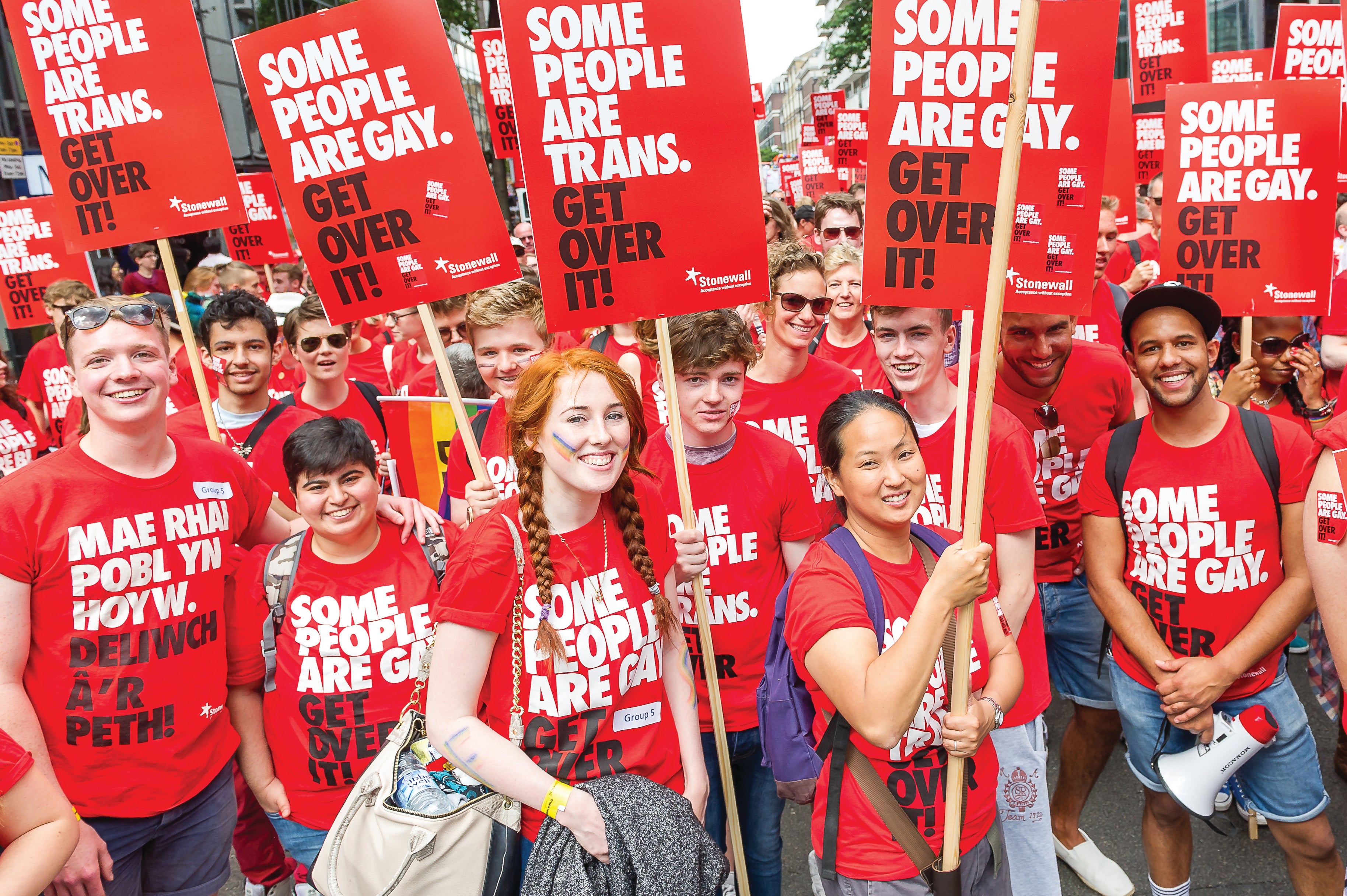 LGBT+ rights protesters in London