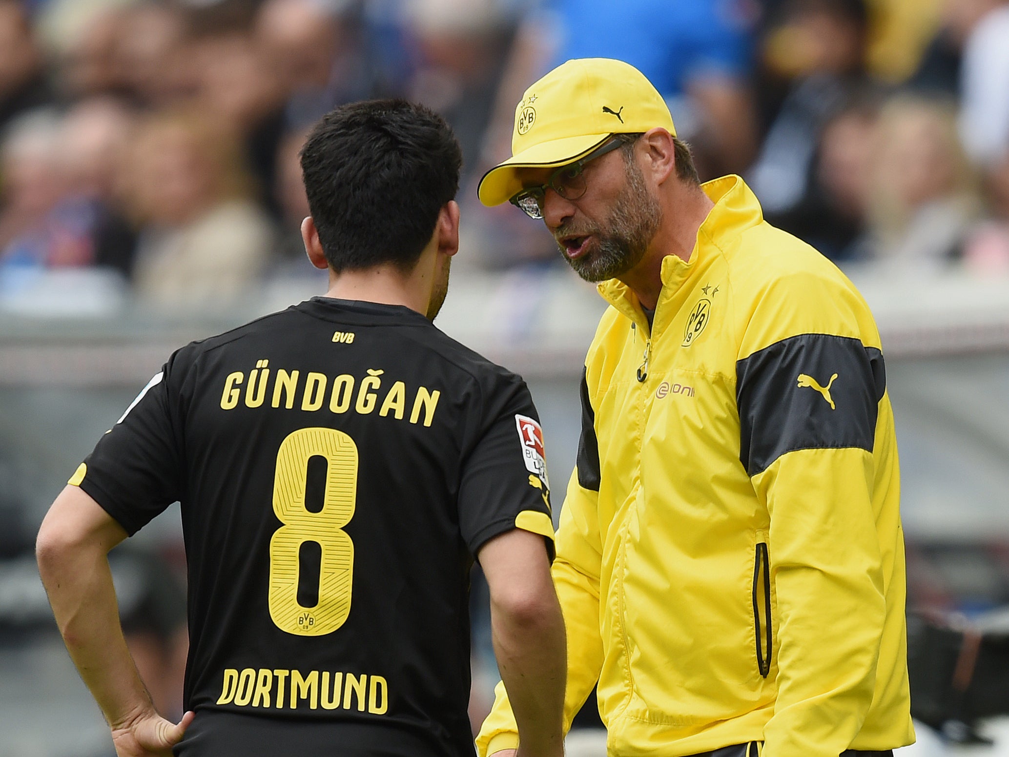 Jurgen Klopp with Ilkay Gundogan in 2015