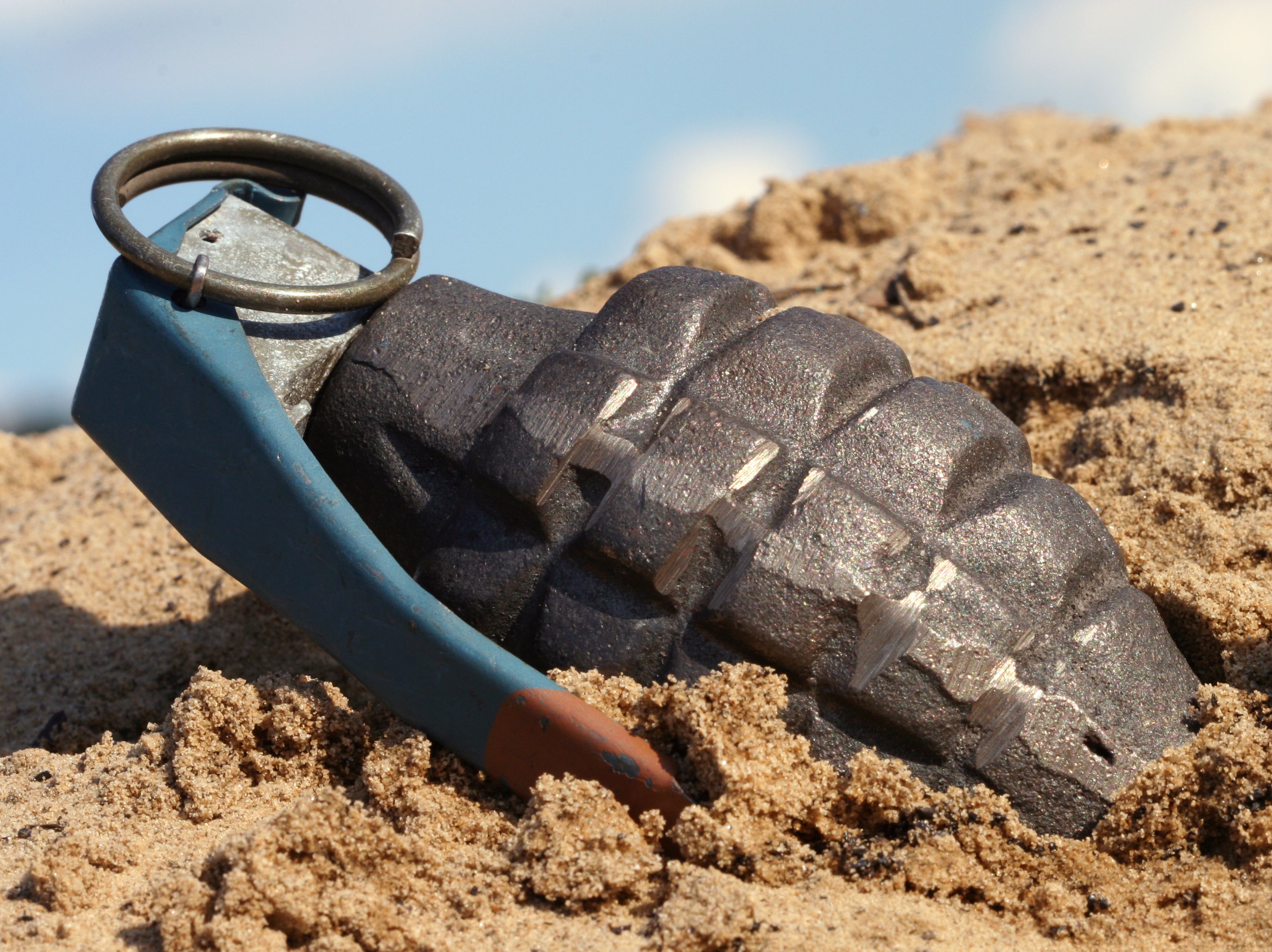 Authorities initally thought that the device (not pictured) was an unexploded WWII hand grenade