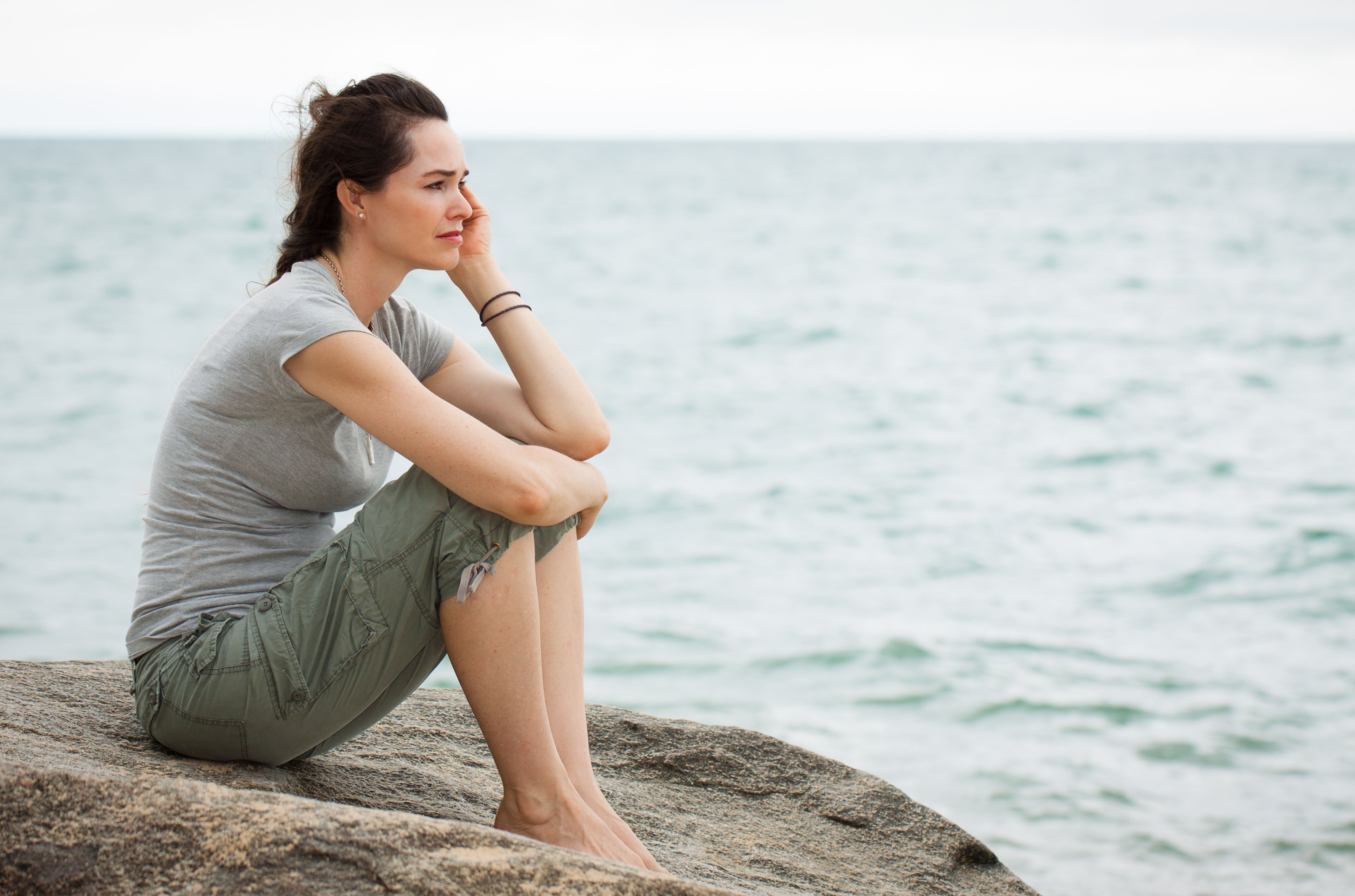 Woman looking at the sea