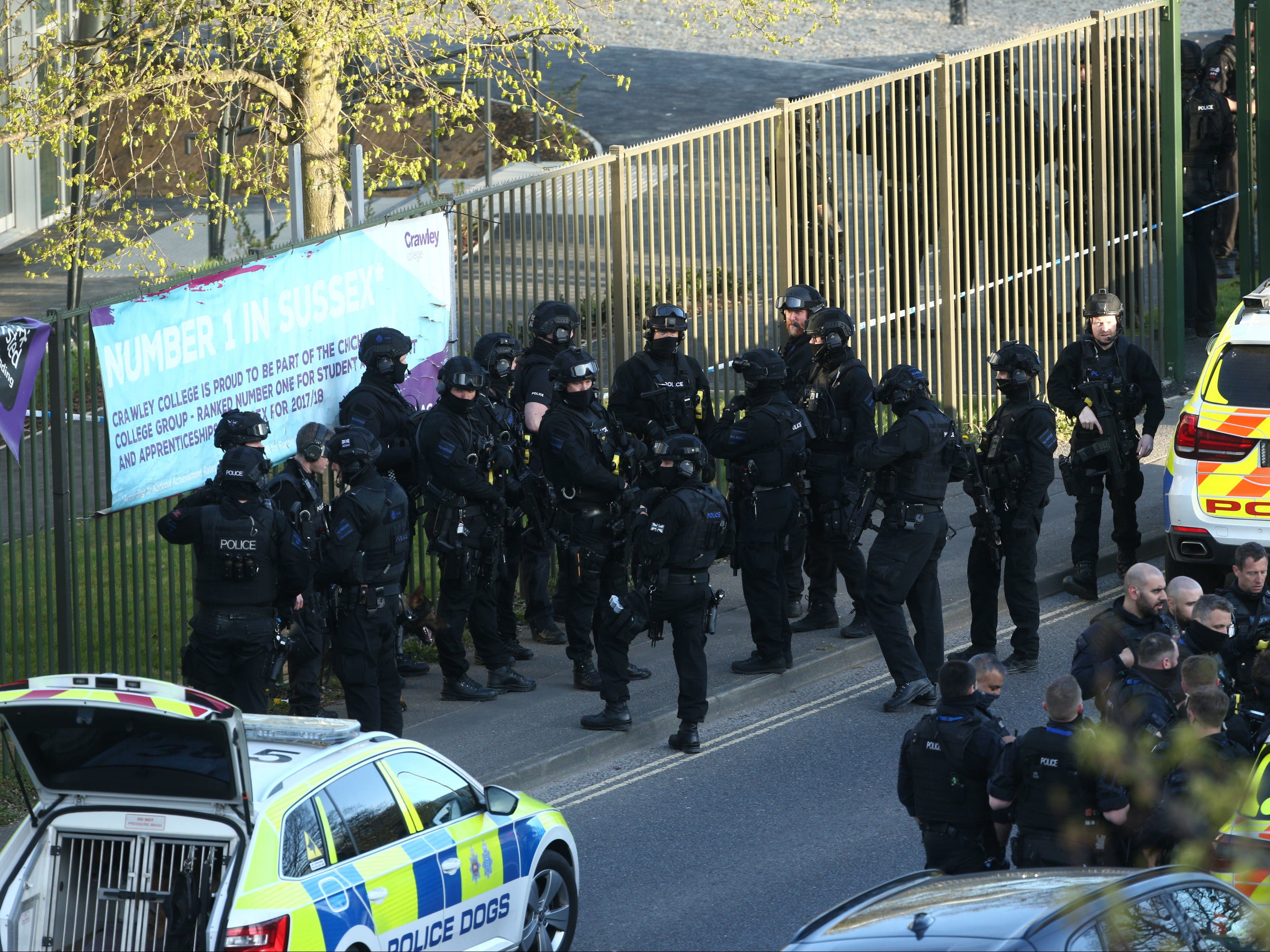 Significant numbers of armed police were called to the scene